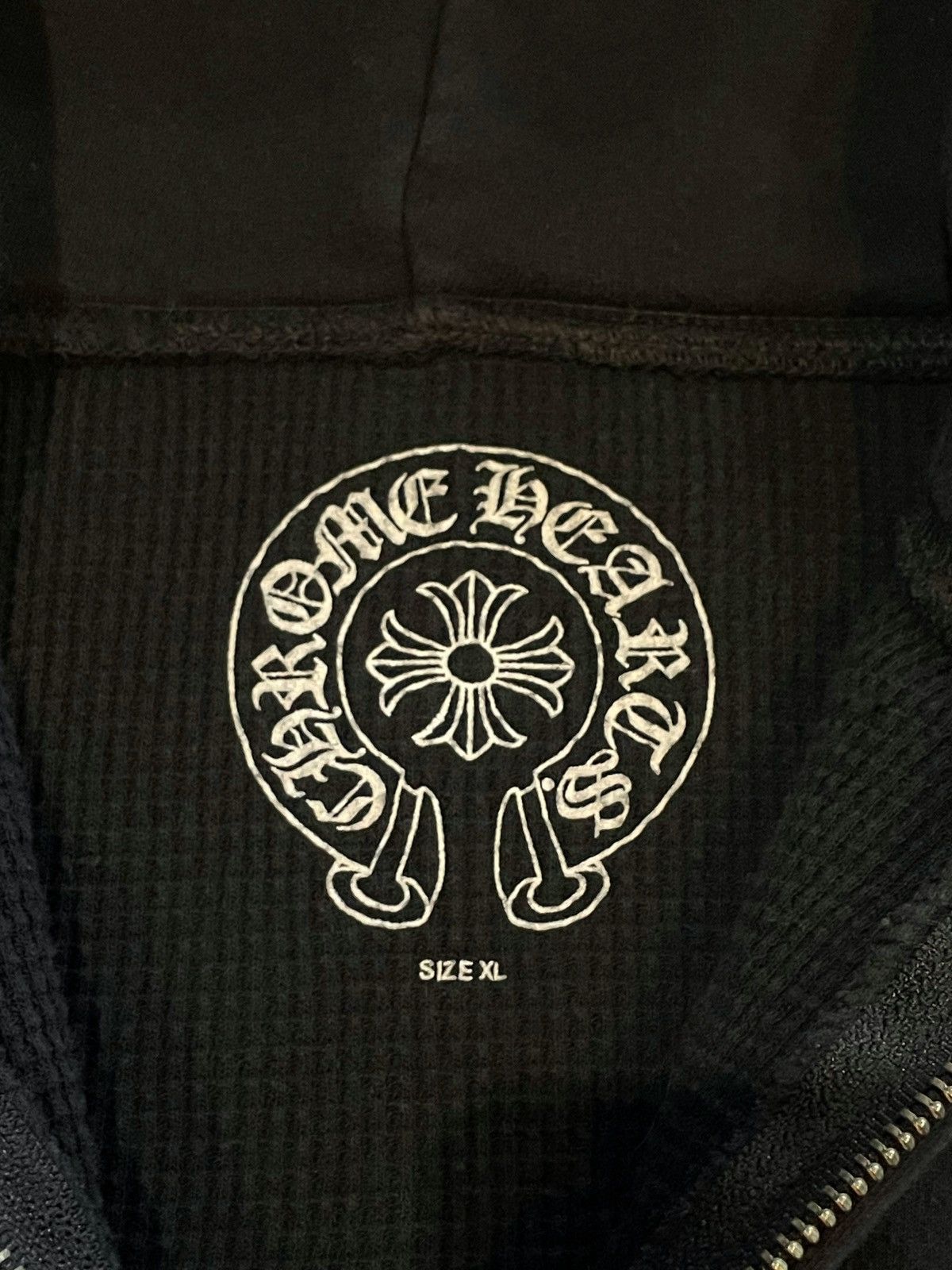 Chrome Hearts Vintage Chrome Hearts Zip Up Thermal Hoodie Size US XL / EU 56 / 4 - 13 Thumbnail