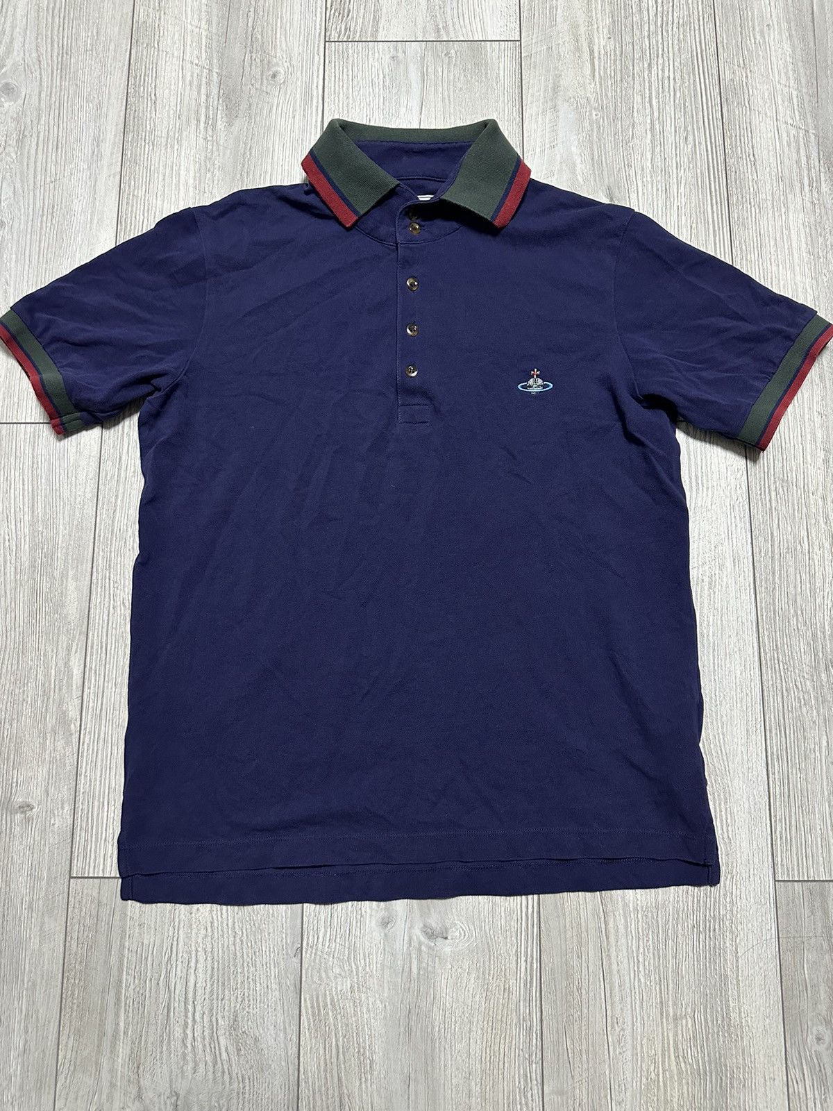 Vivienne Westwood Vivienne Westwood Krall Polo Shirt Medium Navy Slim Fit Size US M / EU 48-50 / 2 - 1 Thumbnail