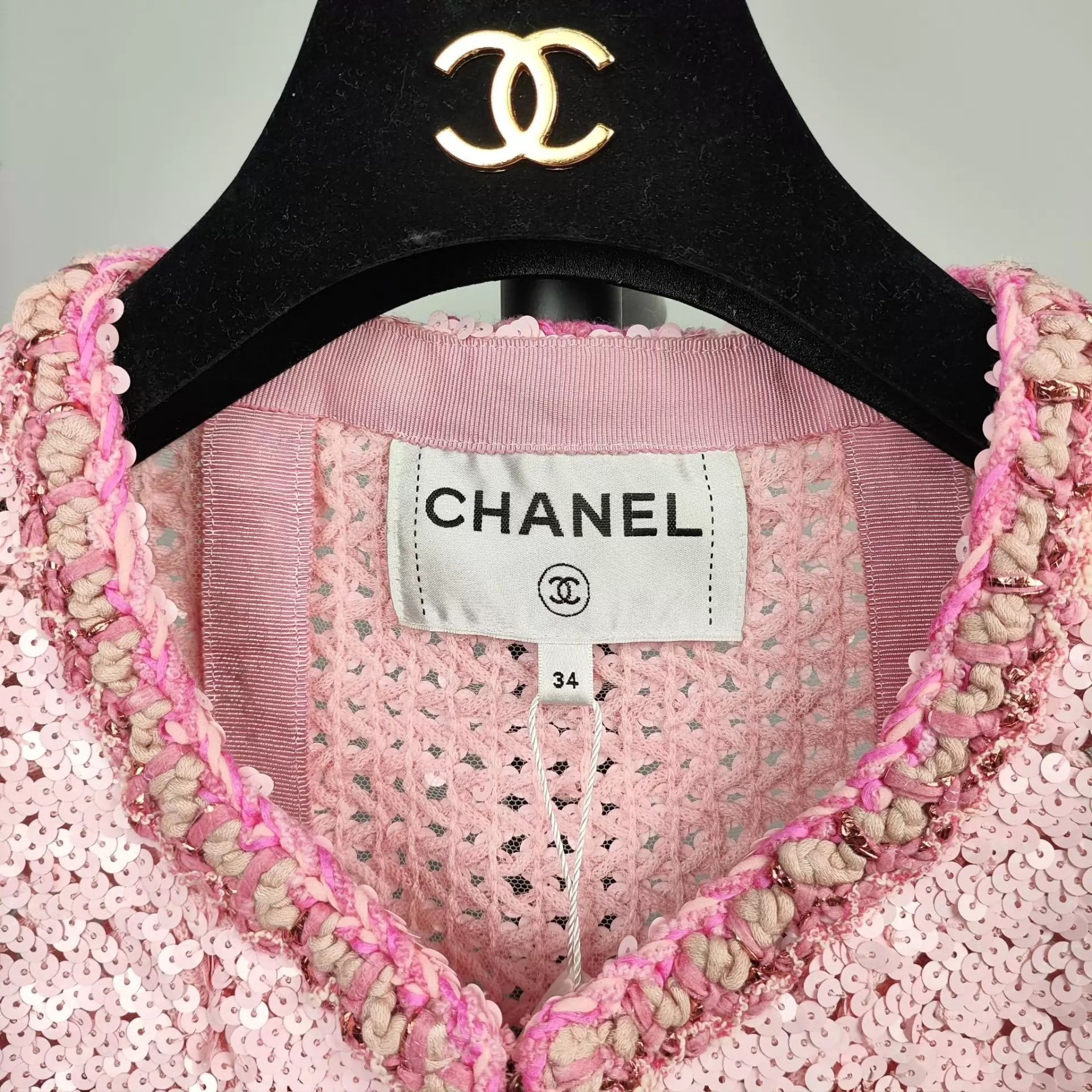 Chanel CHANEL 23C women's cropped pink sequined jacket Size XS / US 0-2 / IT 36-38 - 5 Thumbnail