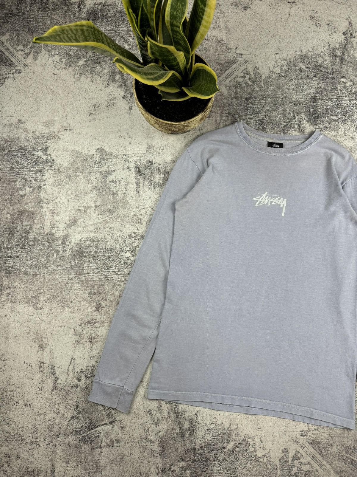Stussy Stussy Center Logo Basic Blue Streetwear Longsleeve T Shirt Size US S / EU 44-46 / 1 - 2 Thumbnail