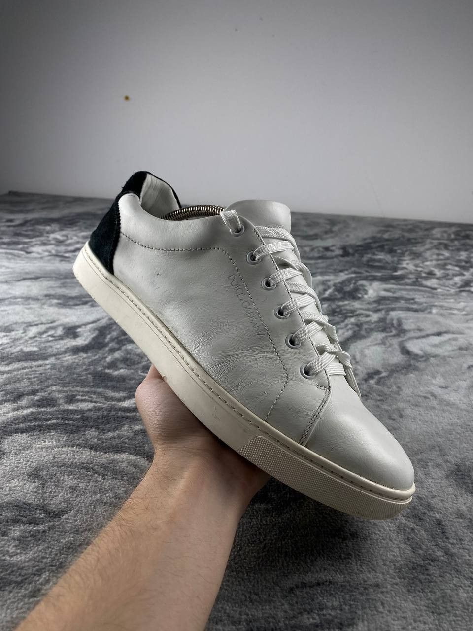 Dolce & Gabbana Dolce & Gabbana Leather Sneakers Men Size 9 White Size US 9 / EU 42 - 8 Thumbnail