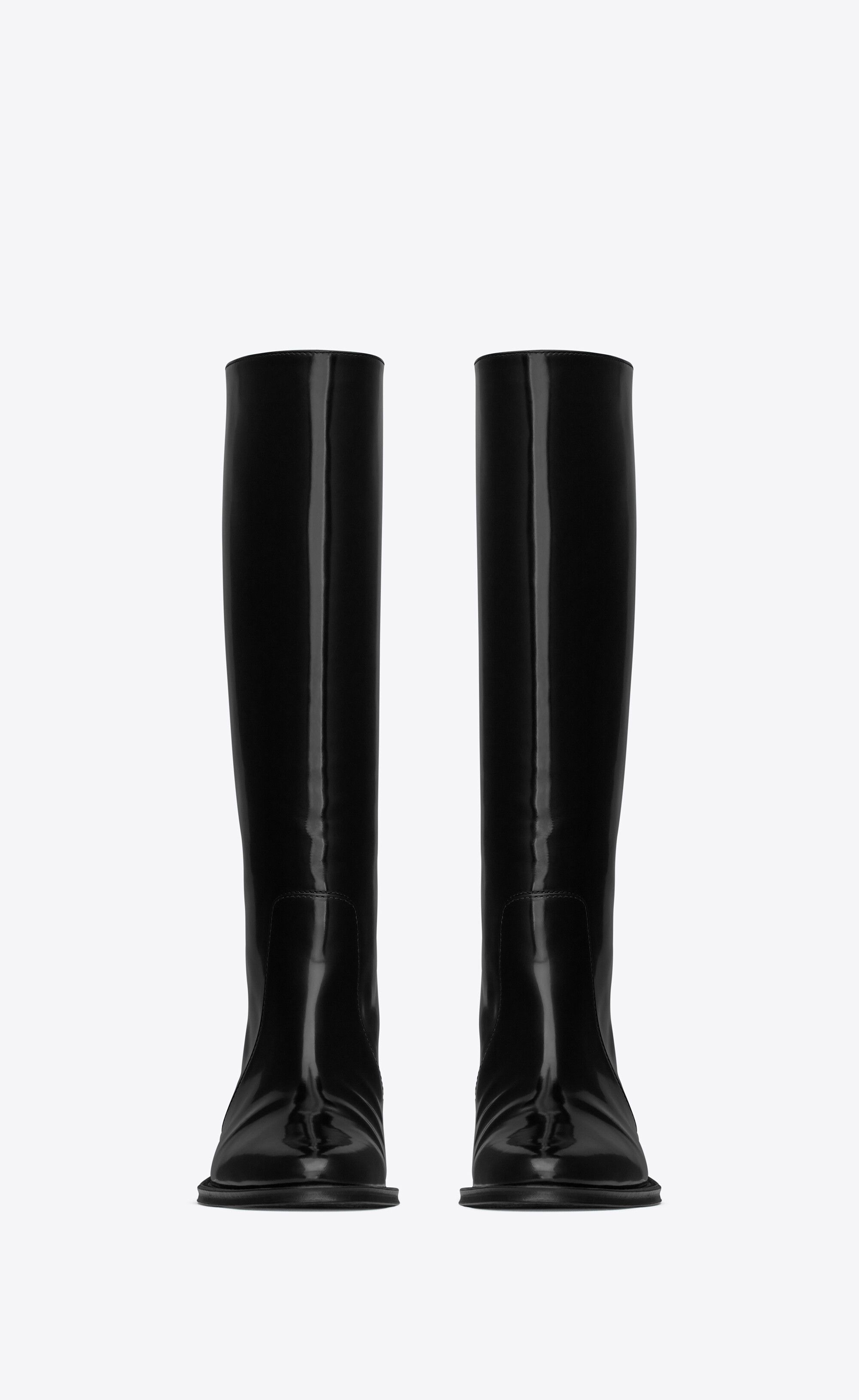 Saint Laurent Paris oc11z1125 Hunt Boots in Glazed Leather in Black Size US 10 / IT 40 - 2 Thumbnail