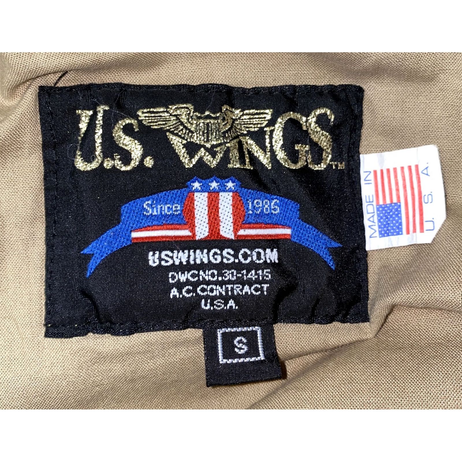 Vintage US Wings Jacket Full Zip Mens S Beige USA Made Cotton Solid Wing Collar Vintage: No Size US S / EU 44-46 / 1 - 6 Thumbnail