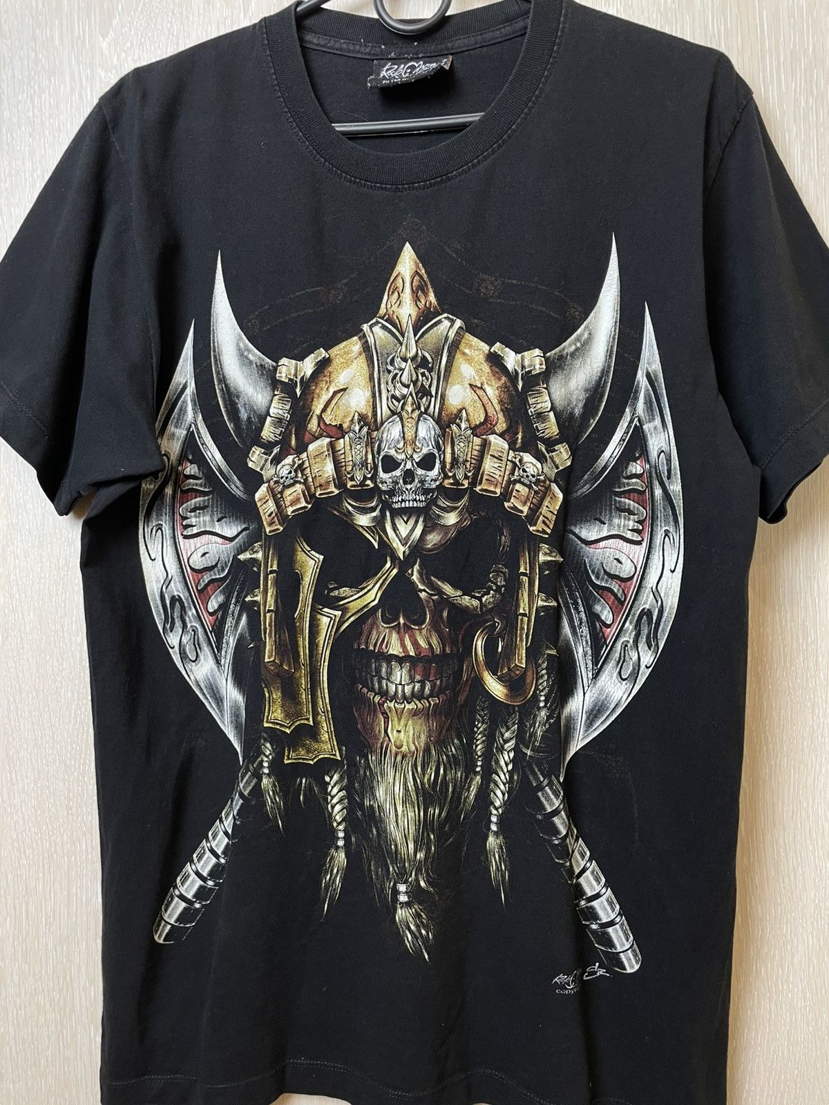 Affliction × Band Tees × Vintage CRAZY VINTAGE Y2K ROCK CHANG AFFLICTION WARRIOR T-SHIRT Size US M / EU 48-50 / 2 - 2 Thumbnail
