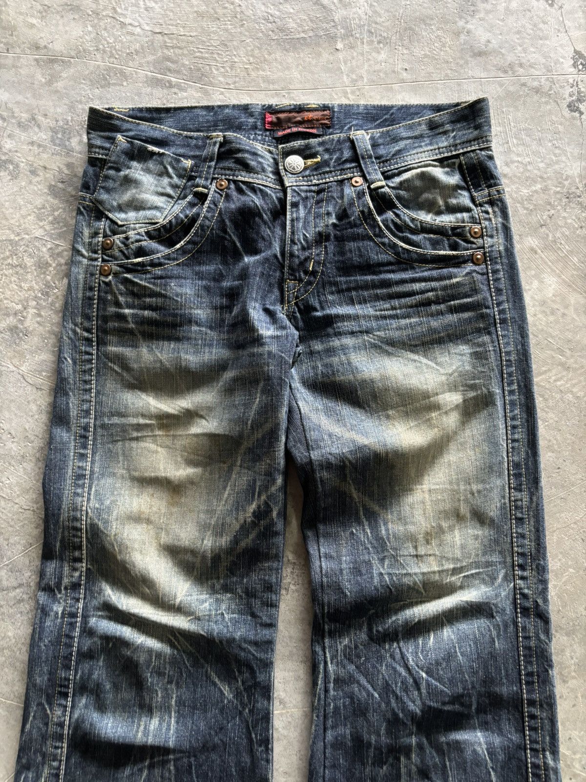 Japanese Brand sick flare rusty et boite japanese denim punk grunge Size US 31 - 2 Thumbnail