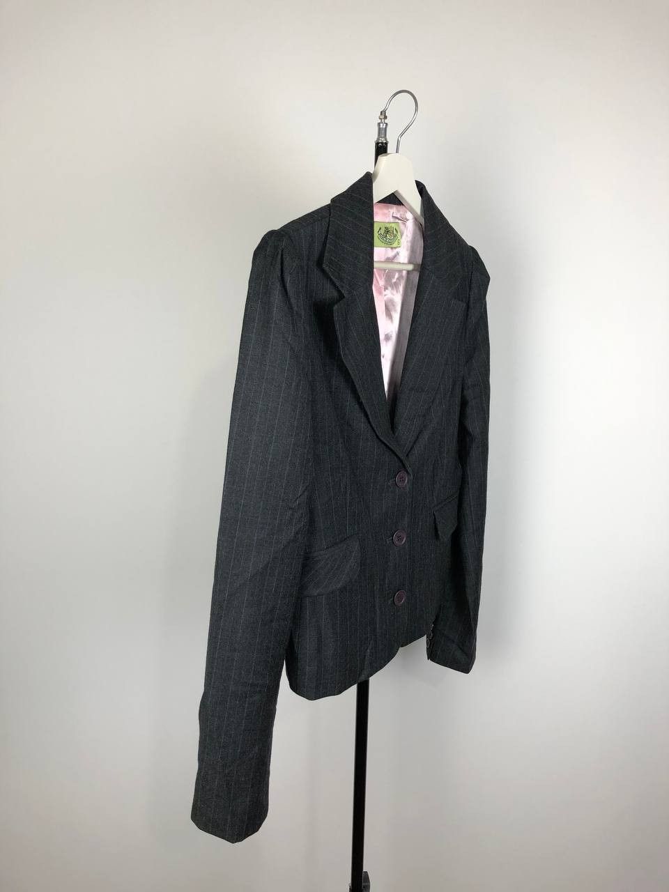 Juicy Couture Juicy Couture Wool Blazer Gray size L Size L / US 10 / IT 46 - 4 Thumbnail