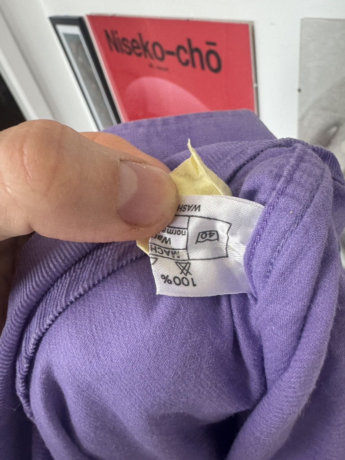 Burberry Thomas Burberry Button Up Shirt Vintage 90s Corduroy Purple Size US XL / EU 56 / 4 - 5 Thumbnail