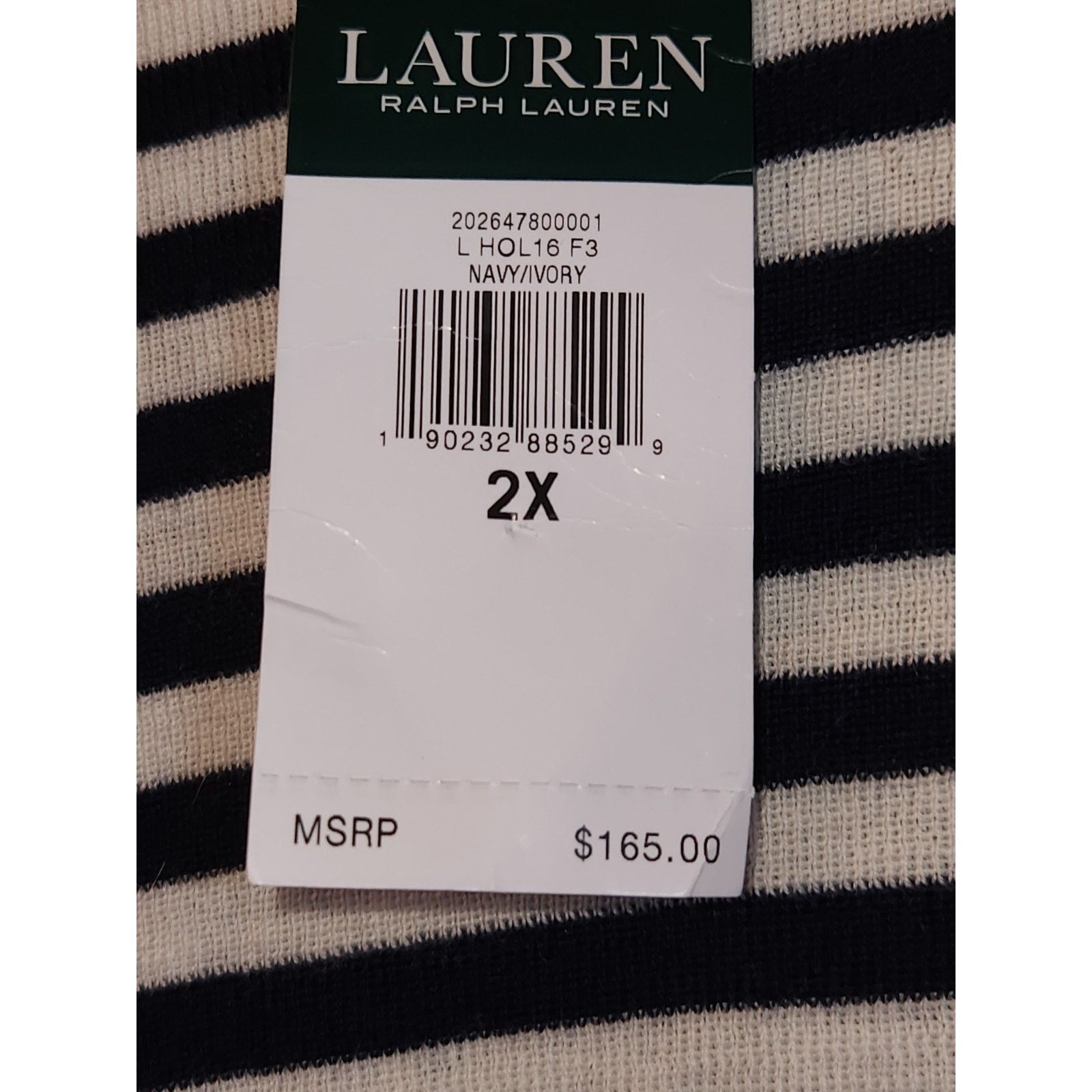 Lauren Ralph Lauren Lauren by Ralph Lauren Striped Long Sleeve Button Detailing Size XXL / US 16-18 / IT 52-54 - 5 Thumbnail