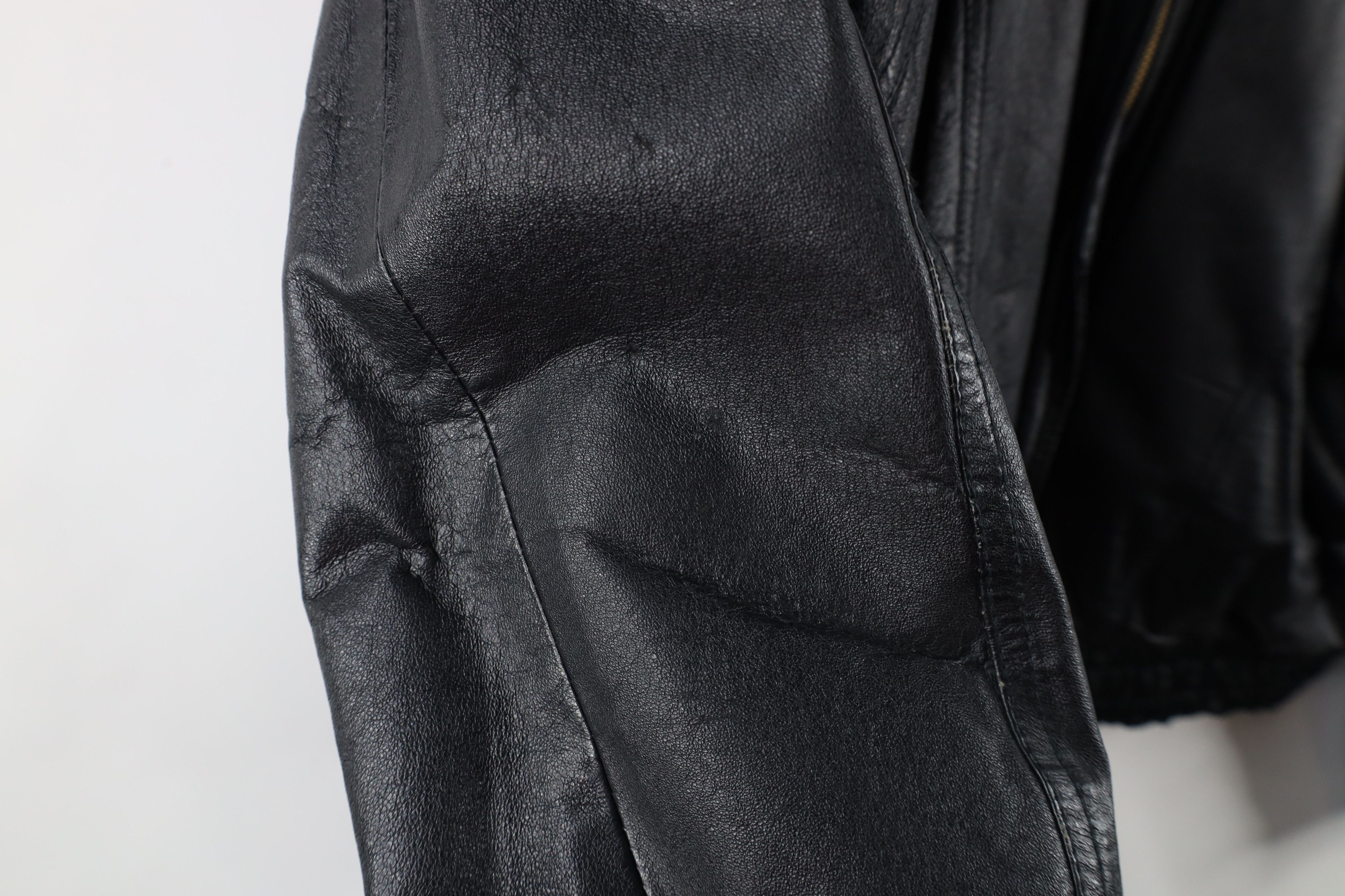 Vintage Vintage 90s Streetwear Cafe Racer Bomber Jacket Black Size US L / EU 52-54 / 3 - 6 Thumbnail