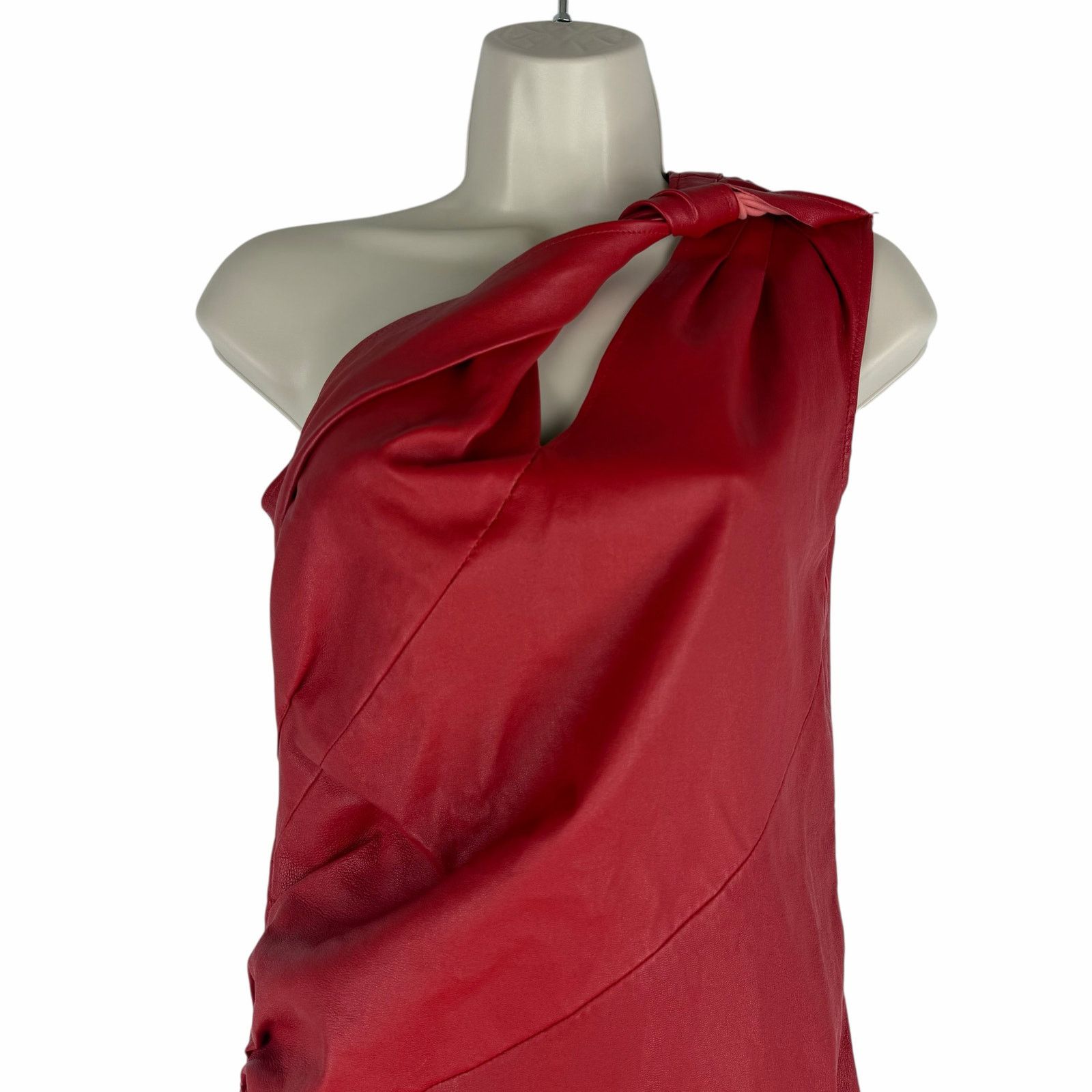 Givenchy Givenchy One Shoulder Cutout Lamb Leather Mini Dress 36 Size S / US 4 / IT 40 - 5 Thumbnail