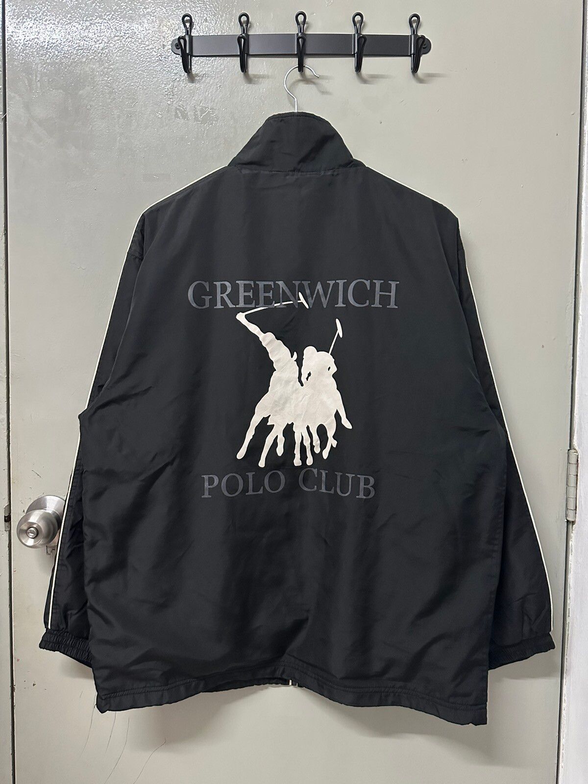 Pre-owned Sports Specialties X Vintage Greenwich Polo Club Big Logo Jacket In Black