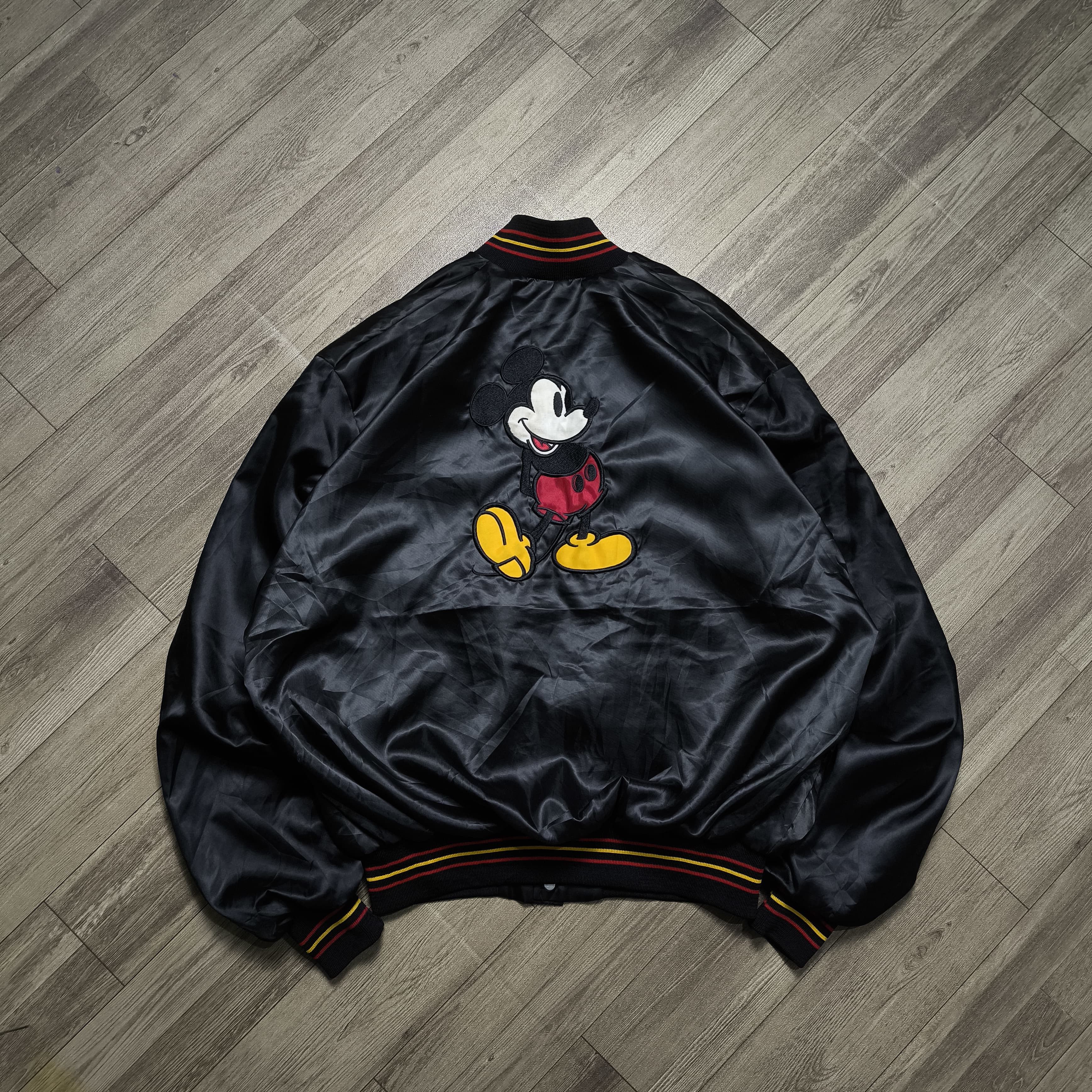 Disney × Jeff Hamilton × Vintage Vintage 90's Disney Mickey Mouse Varsity Bomber Jacket Size US XL / EU 56 / 4 - 5 Thumbnail