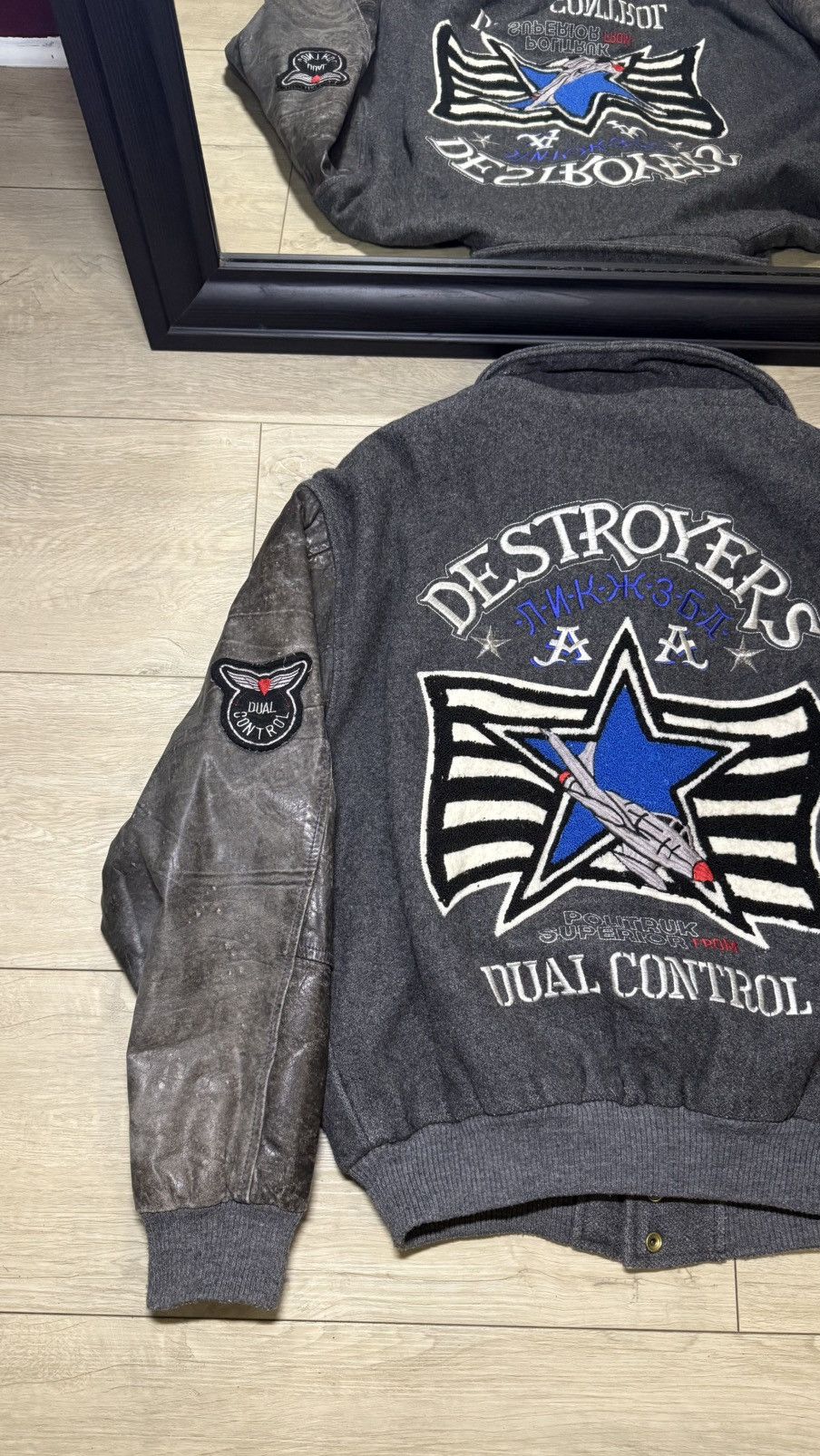 Other Vintage Dual Control Varsity Embroidered Bomber Jacket Size US M / EU 48-50 / 2 - 3 Thumbnail
