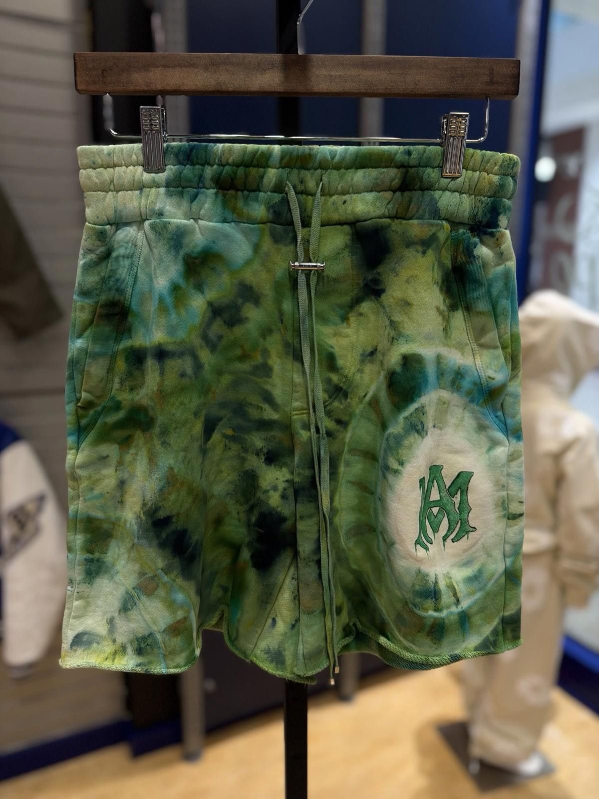 Amiri AMIRI TIE DYE MA SWEATSHORTS S22MJL025 SIZE (M) New Green Size US 32 / EU 48 - 3 Thumbnail