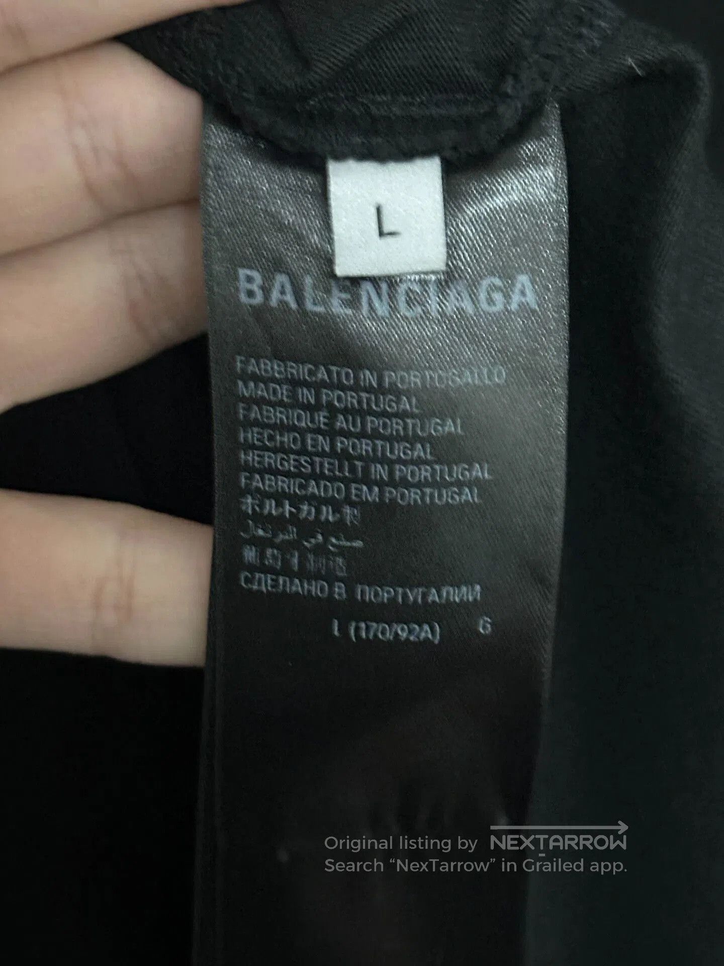 Balenciaga black short sleeve t-shirt by balenciaga. Size US L / EU 52-54 / 3 - 3 Thumbnail