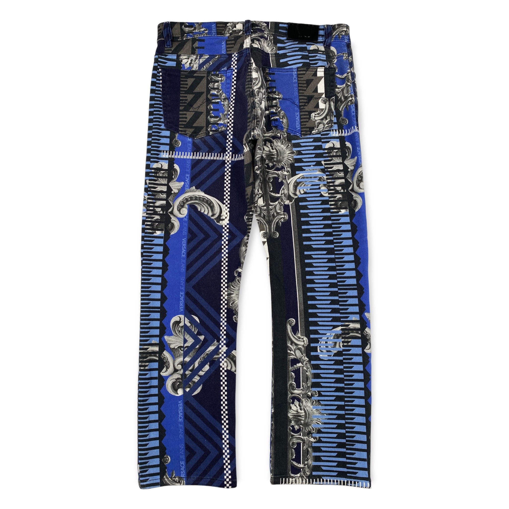 Versace Jeans Couture Patterned Slim Fit Jeans Size US 34 / EU 50 - 2 Thumbnail