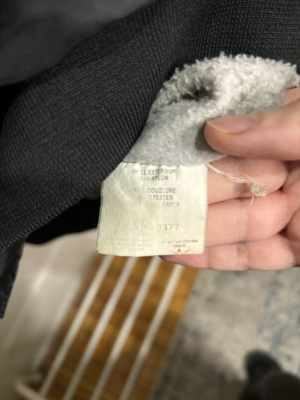 Vintage Vintage 1990s Black Oversize Boxy Nylon Fleece Line Jacket Size US XL / EU 56 / 4 - 8 Thumbnail