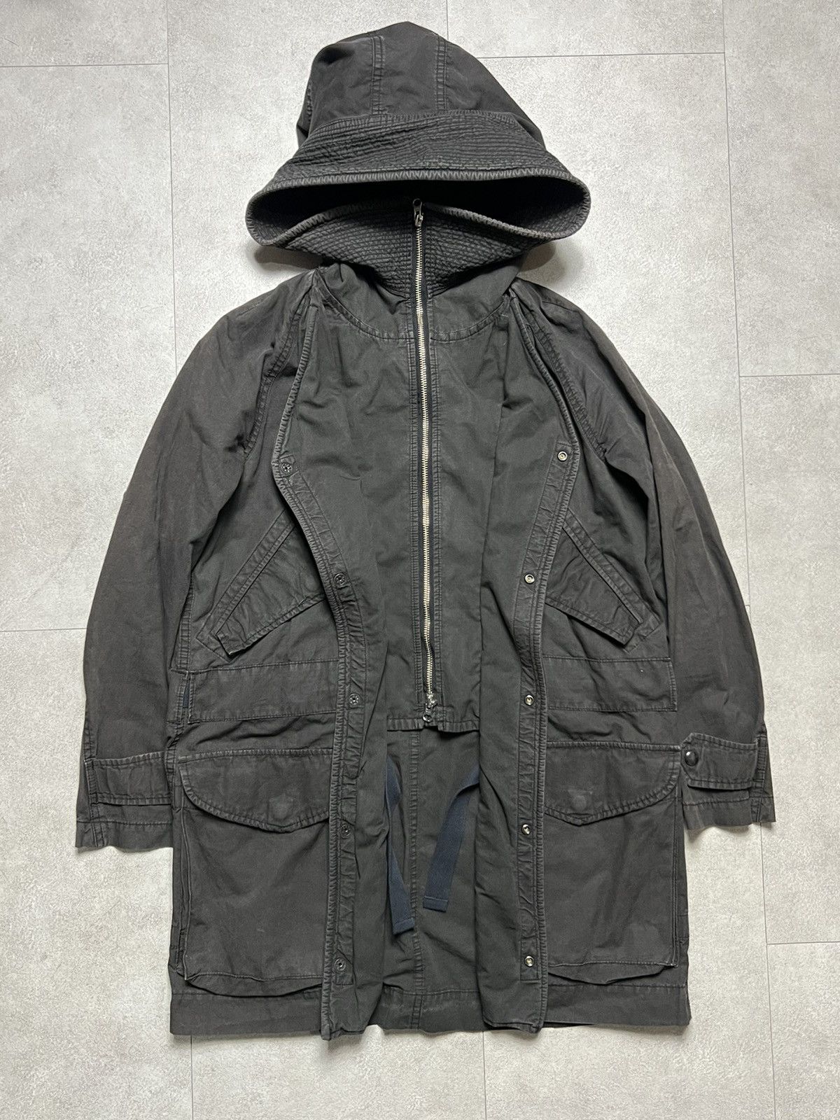 CABANE de ZUCCa × Issey Miyake × Zucca Zucca Hybrid Mods Coat Jacket Size US S / EU 44-46 / 1 - 7 Thumbnail