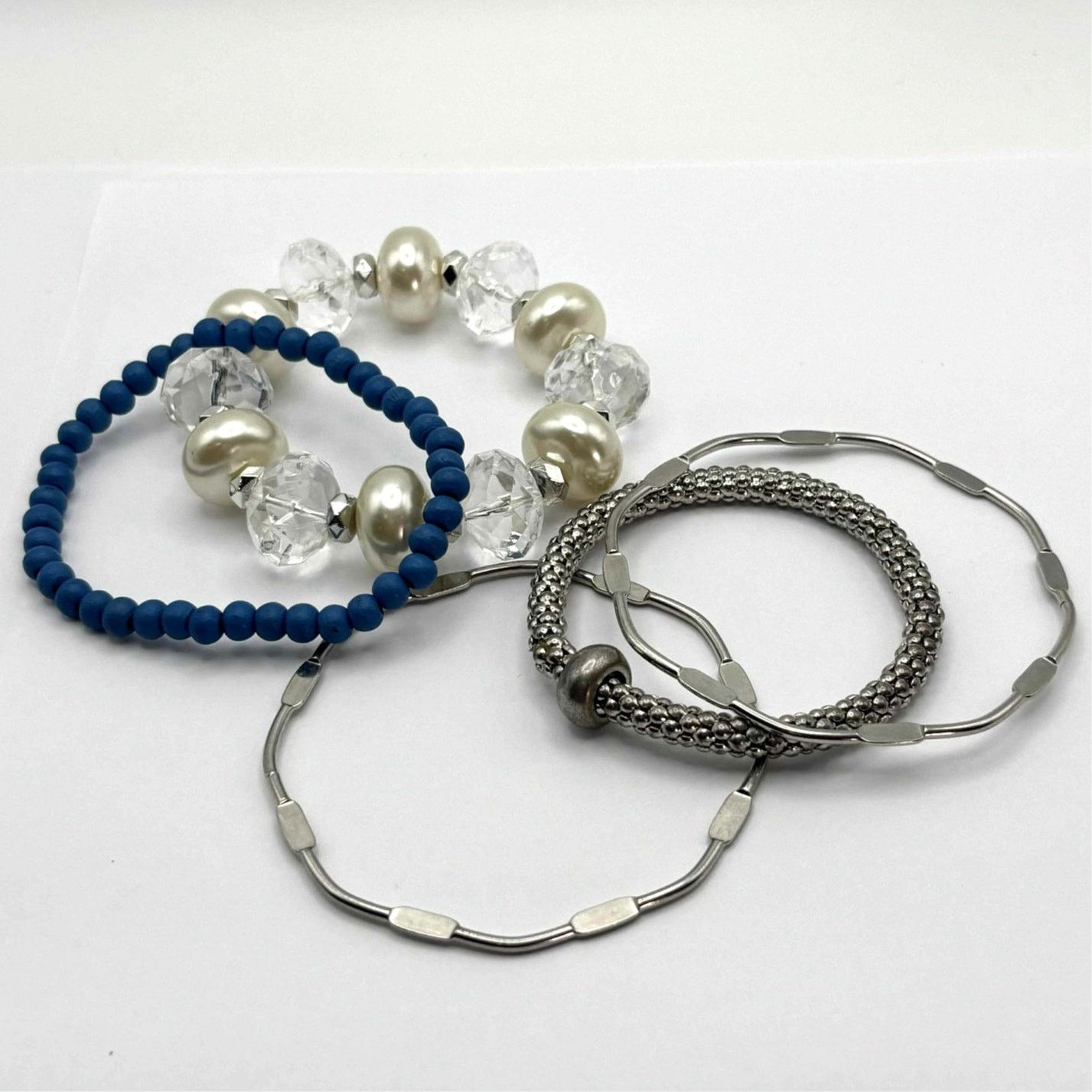 Other Blue & Silver Pearl Bracelet Bundle Size ONE SIZE - 3 Thumbnail