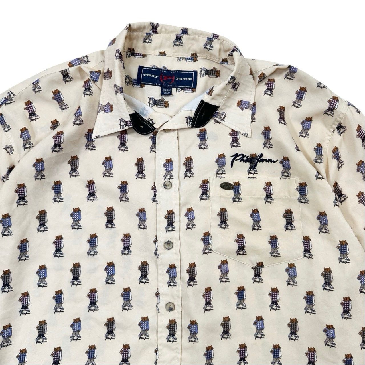 Vintage Vintage Y2K Phat Farm Big Patterned Button Up Shirt Size US XXL / EU 58 / 5 - 2 Thumbnail
