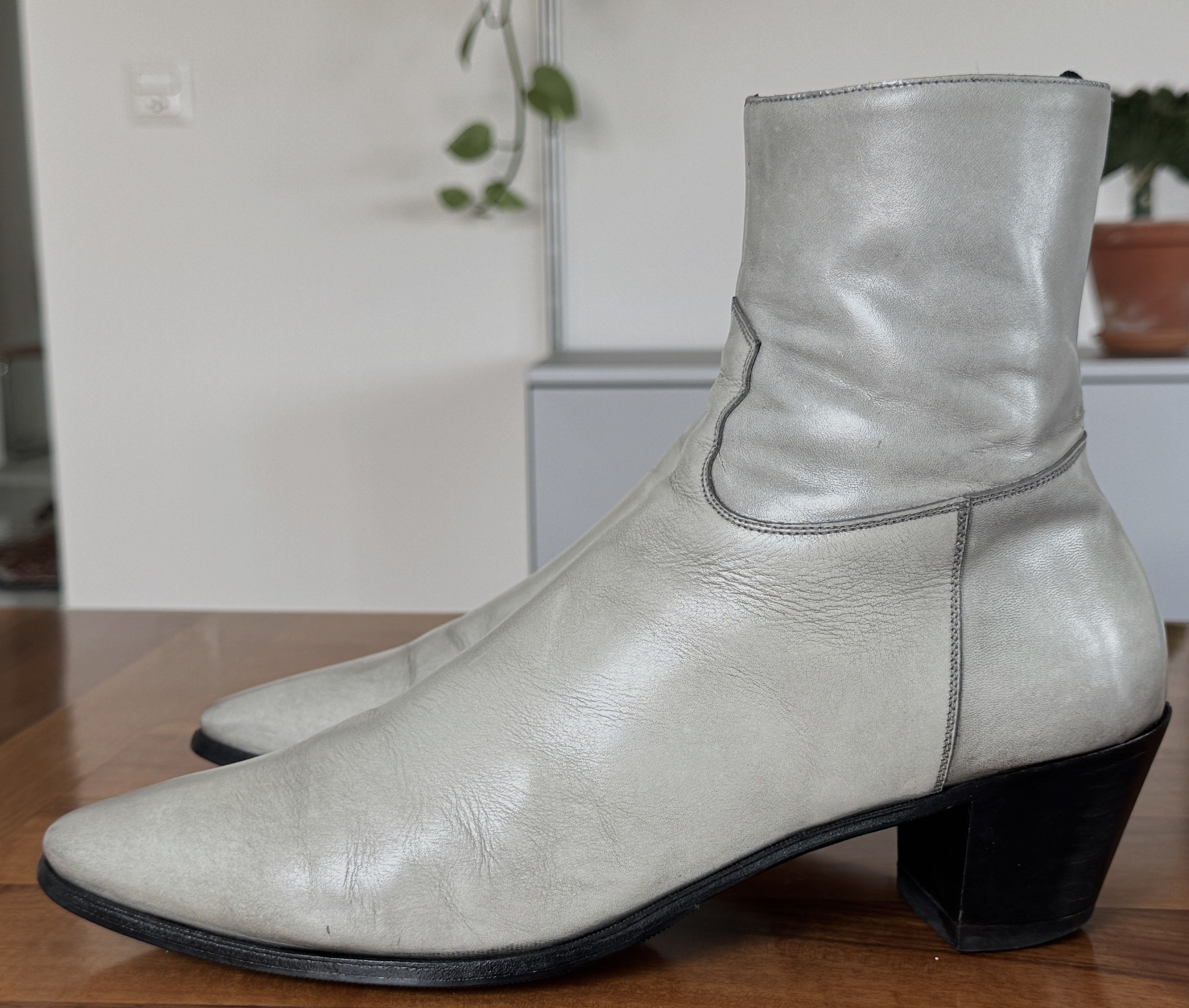 靴 CELINE BY HEDI SLIMANE jacno boots 39 Celine × Hedi Slimane SS19 Celine Jacno 60mm Custom Grey