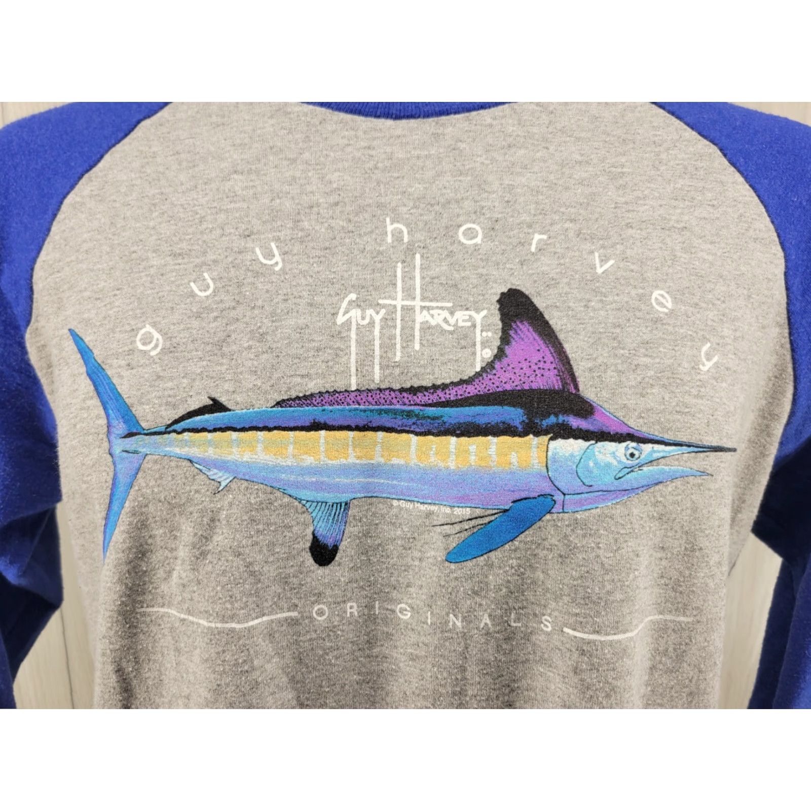 Guy Harvey VINTAGE Guy Harvey Shirt Adult Large Gray & Blue Modern Fit Long Sleeve Mens Size US L / EU 52-54 / 3 - 2 Thumbnail