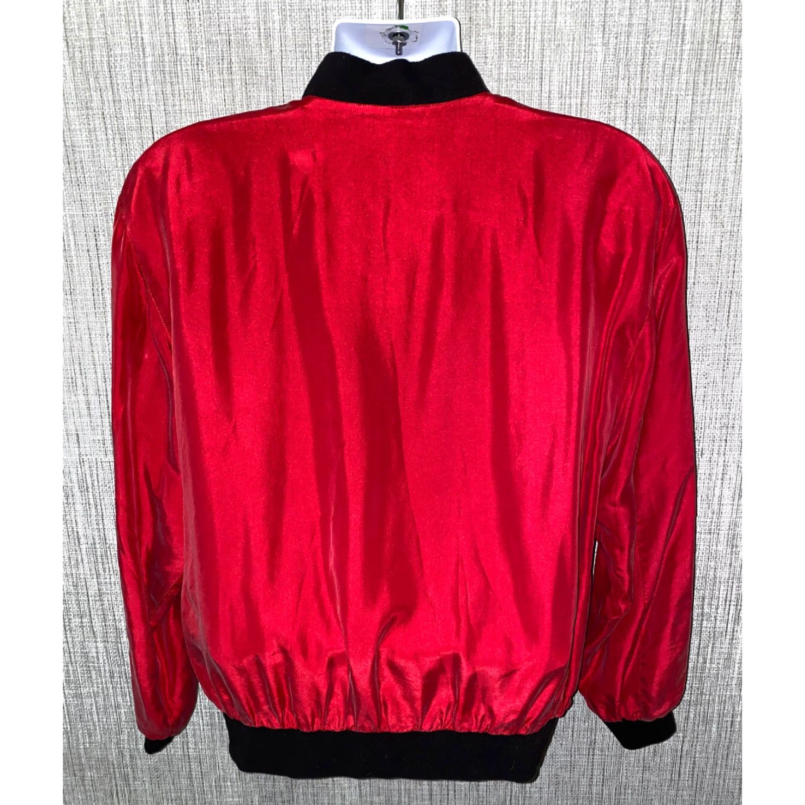 Vintage VINTAGE Diane Gilman Womens Silk Red Full Zip Jacket M Size Size M / US 6-8 / IT 42-44 - 5 Thumbnail