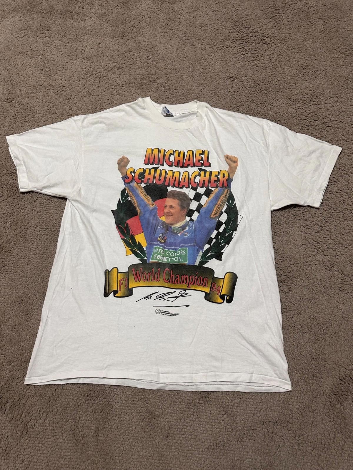 Vtg Michael Schumacher F1 World Champion 94 Benetton T-Shirt