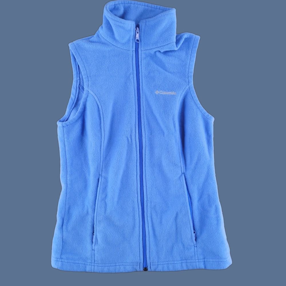 Vintage Columbia Sweater Vest Womens Small Blue Zip Polyester Fleece Shirt Vest Womens Small Blue Zip Polyester Fleece Size S / US 4 / IT 40 - 1 Thumbnail