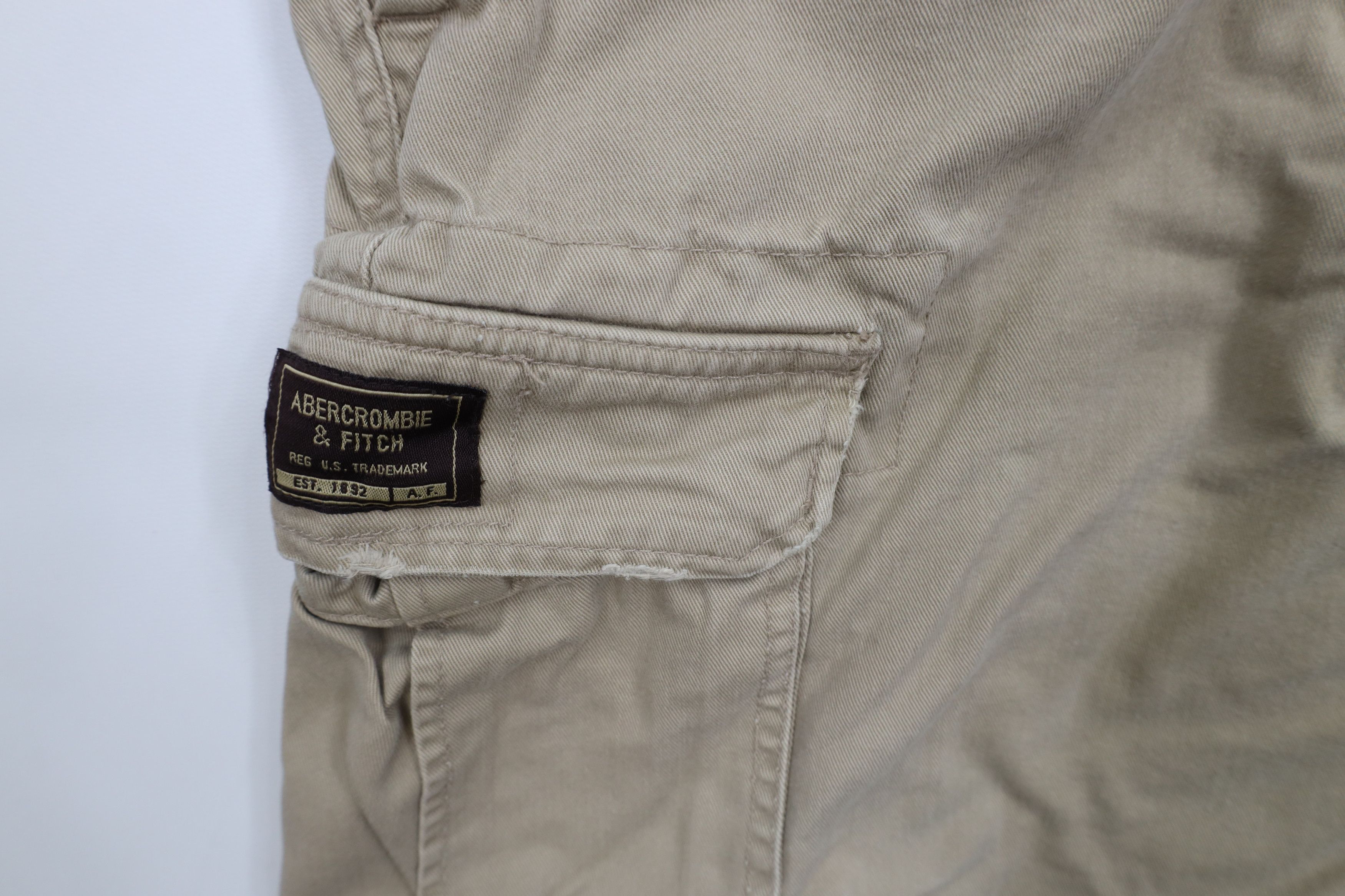 Abercrombie & Fitch × Vintage Vintage 90s Y2K Abercrombie & Fitch Heavyweight Cargo Shorts Size US 32 / EU 48 - 8 Thumbnail