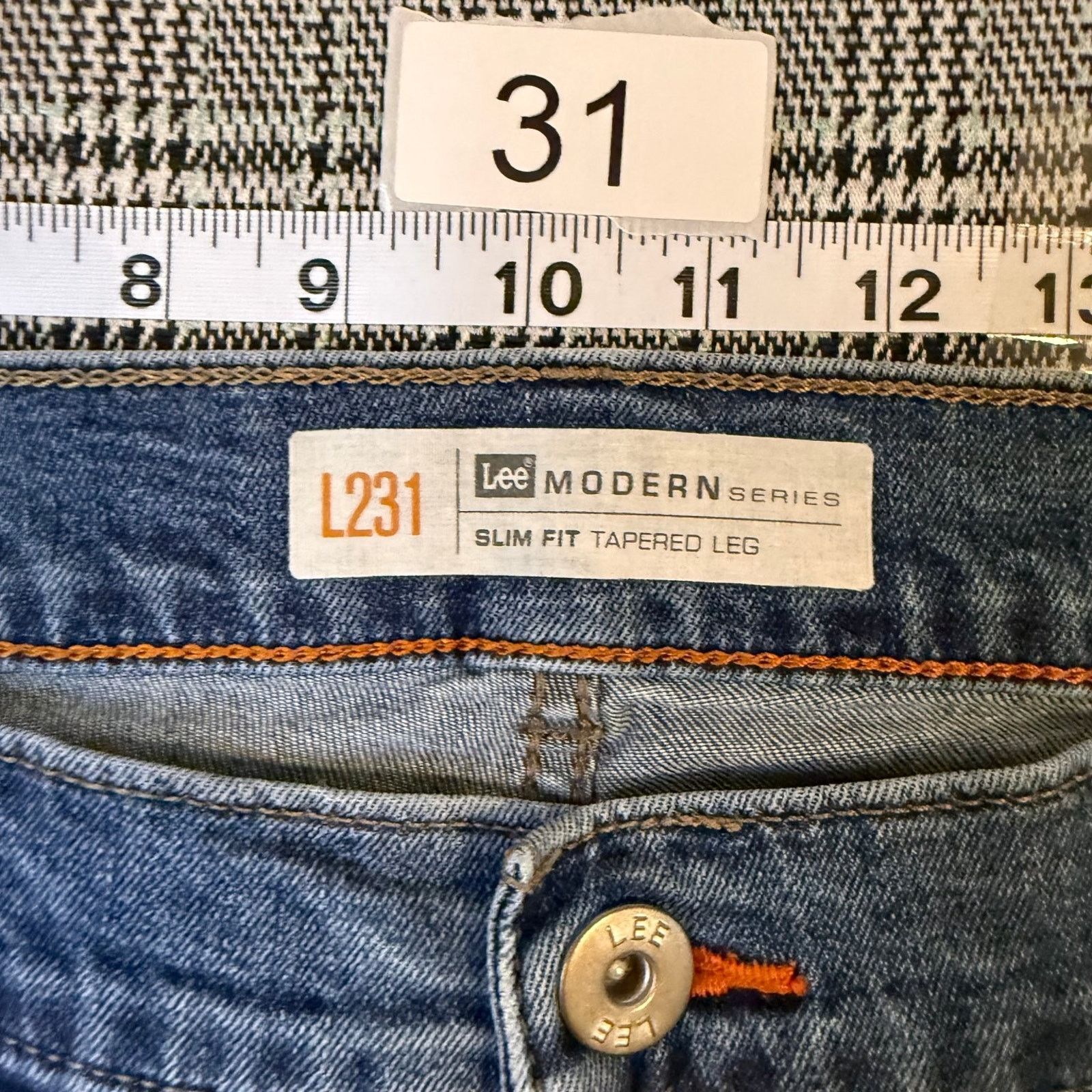 Lee Lee Modern Series Men's Jeans Blue Denim Slim Tapered 38x30 Size US 38 / EU 54 - 4 Thumbnail