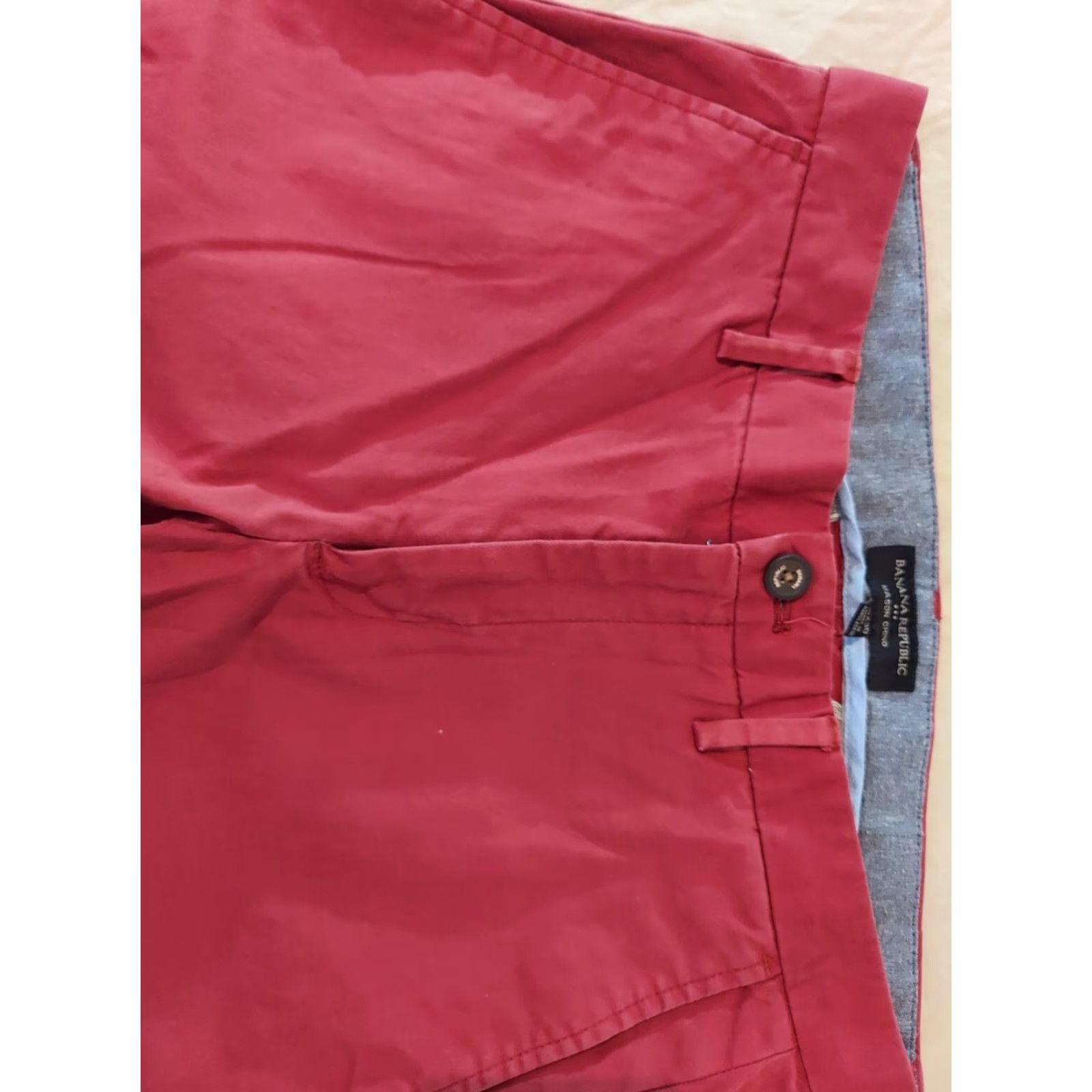 Banana Republic Banana Republic Pants Mens Khakis Dress Stretch Red 30x30 30x29 Chino Trousers Shirt Size US 30 / EU 46 - 4 Thumbnail