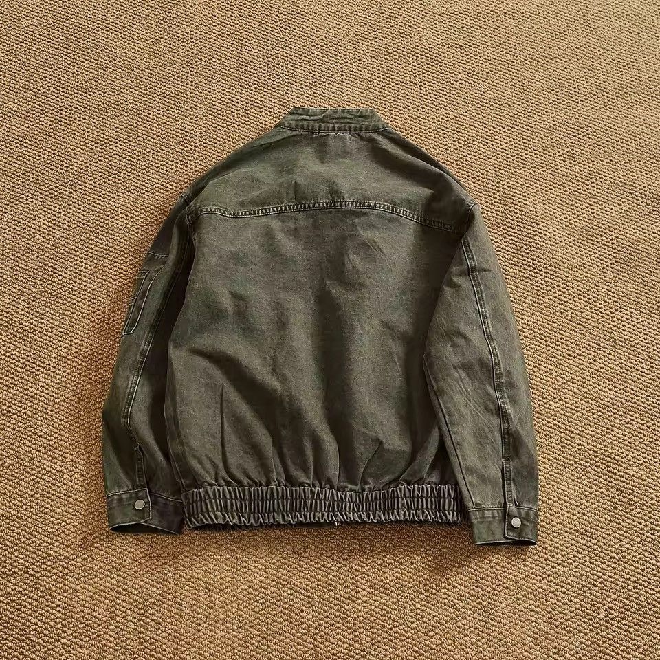 Other Khaki Streetwear Retro Vintage Style Work Washed Jacket Size US L / EU 52-54 / 3 - 2 Thumbnail