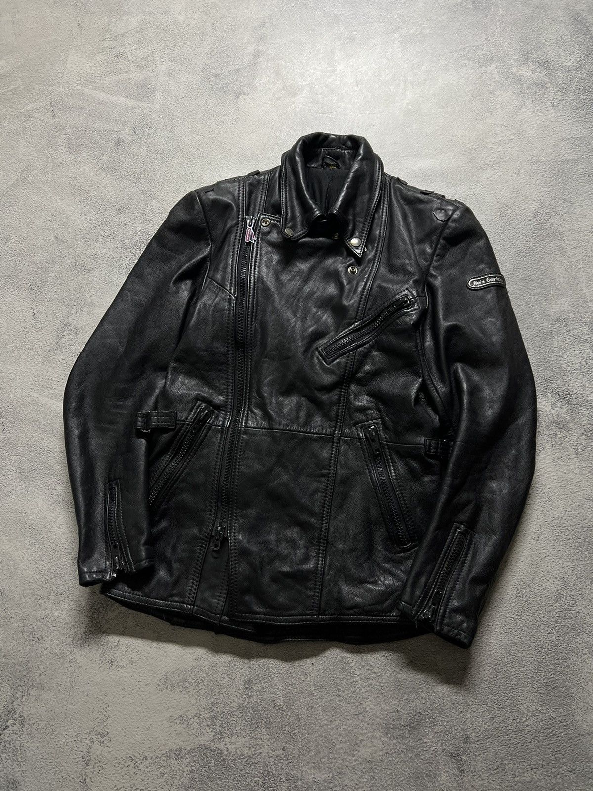 Hein Gericke Vintage Heine Gericke Leather Assymetric Biker Racing Jacket Size US M / EU 48-50 / 2 - 2 Thumbnail