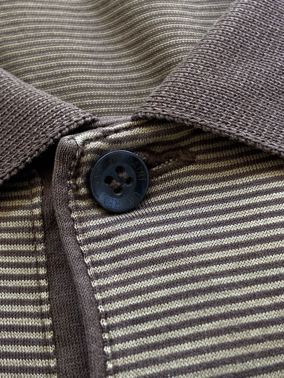 Yves Saint Laurent 1990s Yves Saint Laurent Pour Homme - Long Slevee Polo Shirt Size US L / EU 52-54 / 3 - 5 Thumbnail