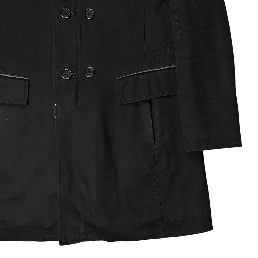 Dirk Bikkembergs Dirk Bikkembergs Multi Button Leather Collar Coat - AW09 Size US M / EU 48-50 / 2 - 5 Thumbnail