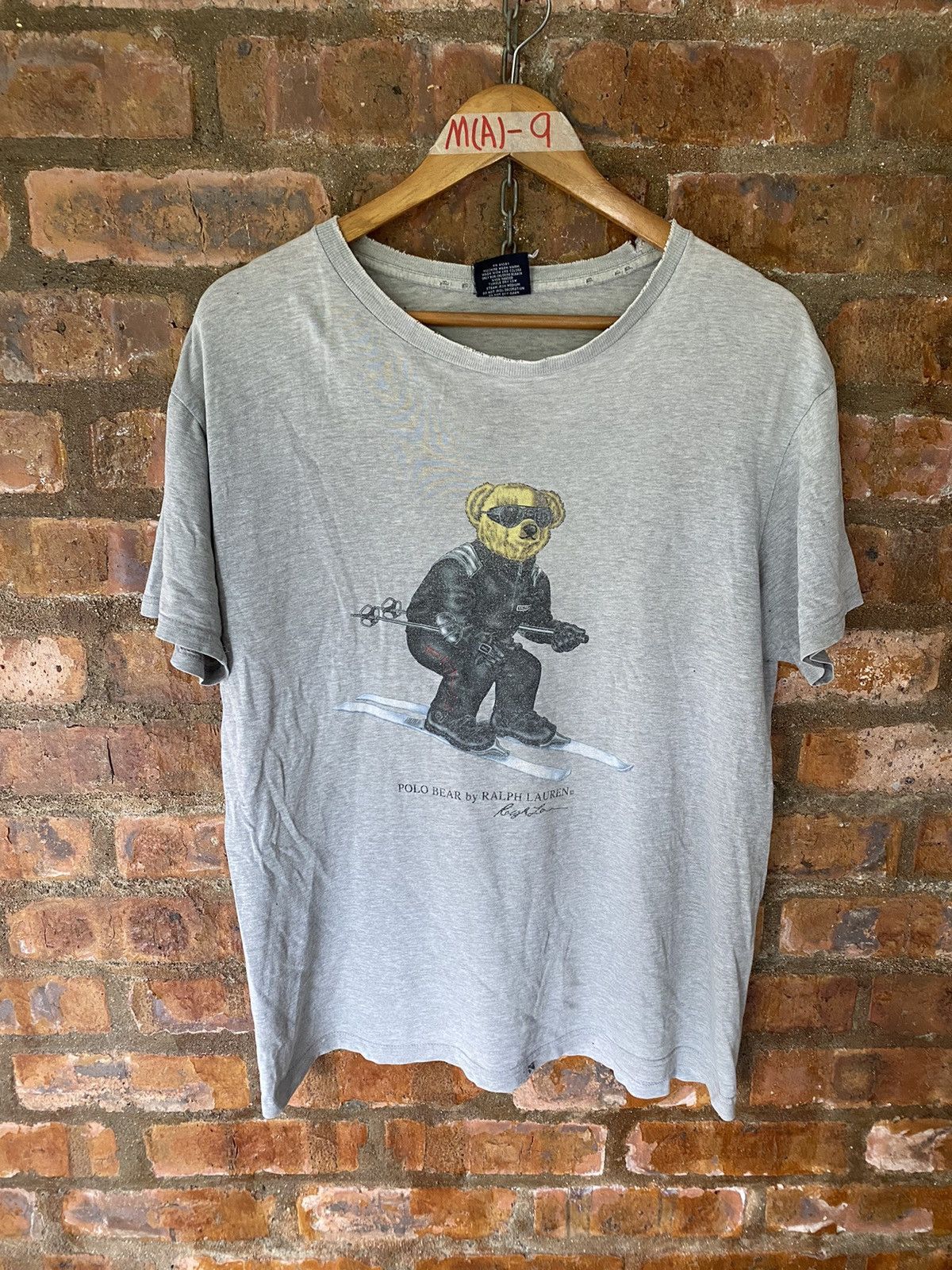 Polo Ralph Lauren 1990s Polo Bear Polo Ski tee Size US M / EU 48-50 / 2 - 2 Thumbnail