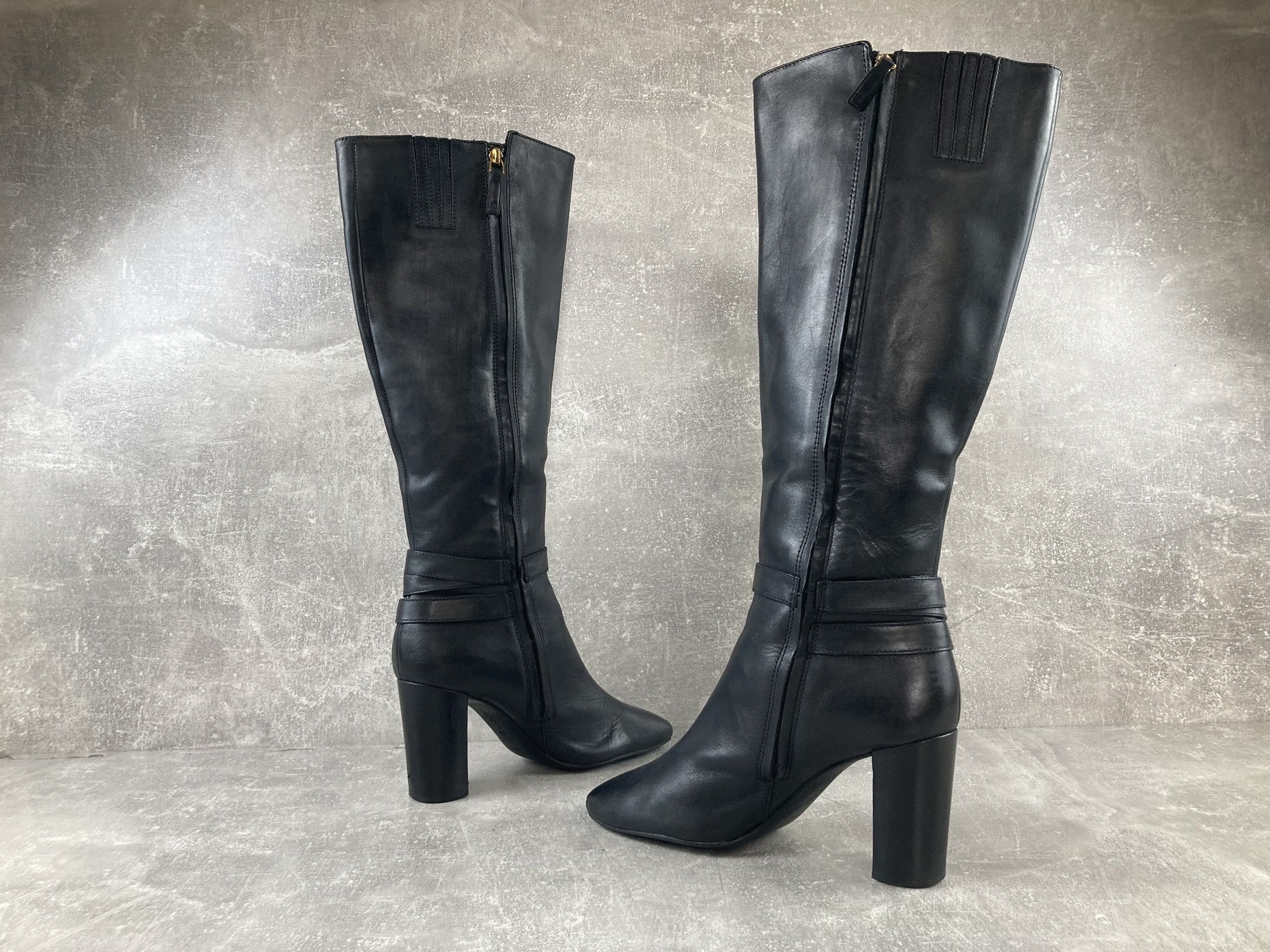 Lauren Ralph Lauren Lauren Ralph Lauren black leather hi avant garde heel boots Size US 9.5 / IT 39.5 - 6 Thumbnail