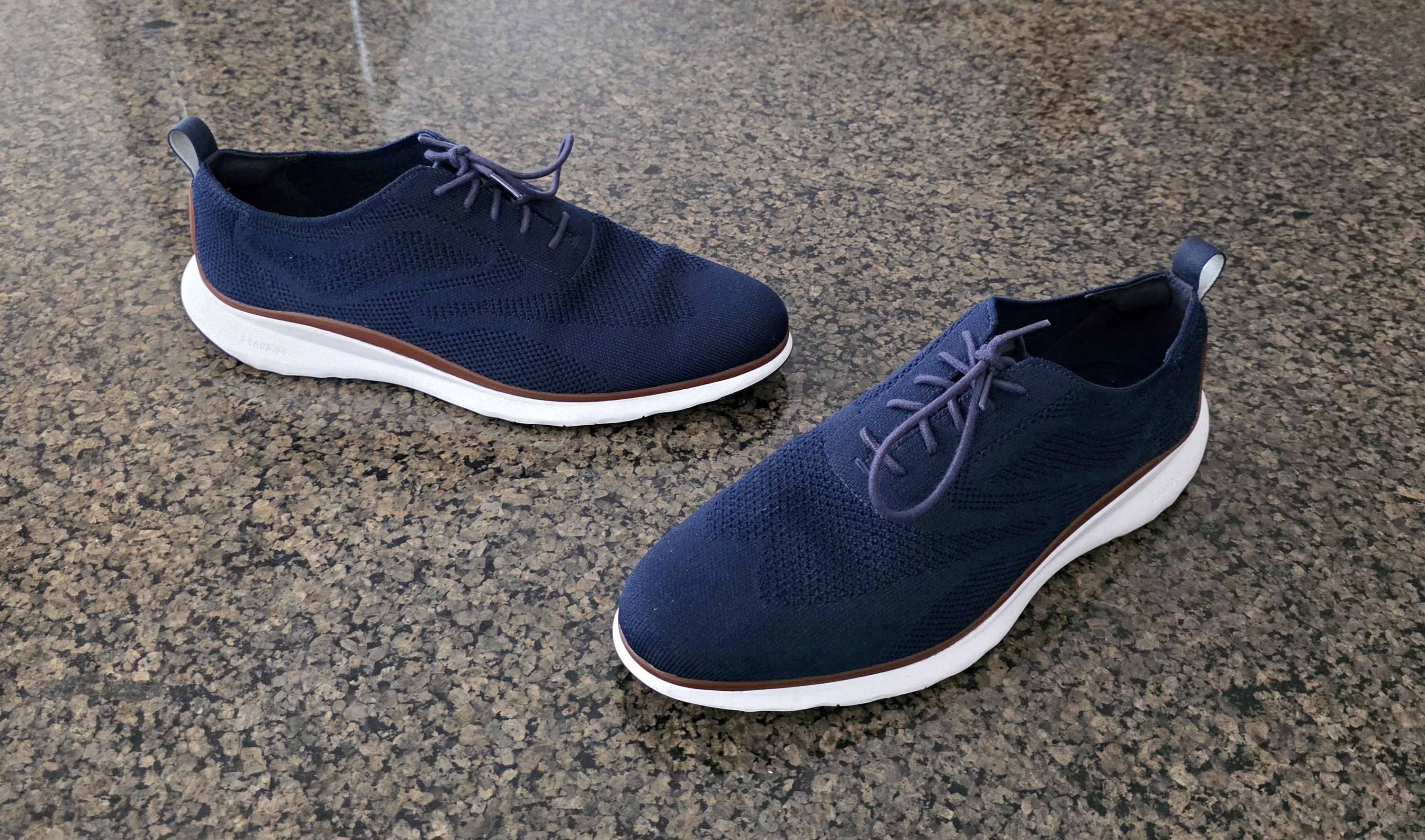 Cole Haan Cole Haan 3.ZEROGRAND Stitchlite Wingtip Oxford Navy Blue 11 Size US 11 / EU 44 - 1 Thumbnail