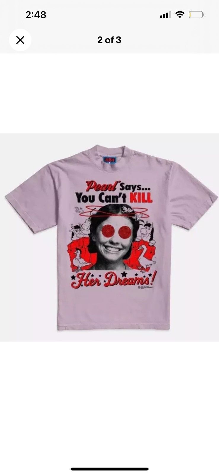 L PEARL Cow’s Milk Tee A24 Online Ceramics T Shirt Maxxxine