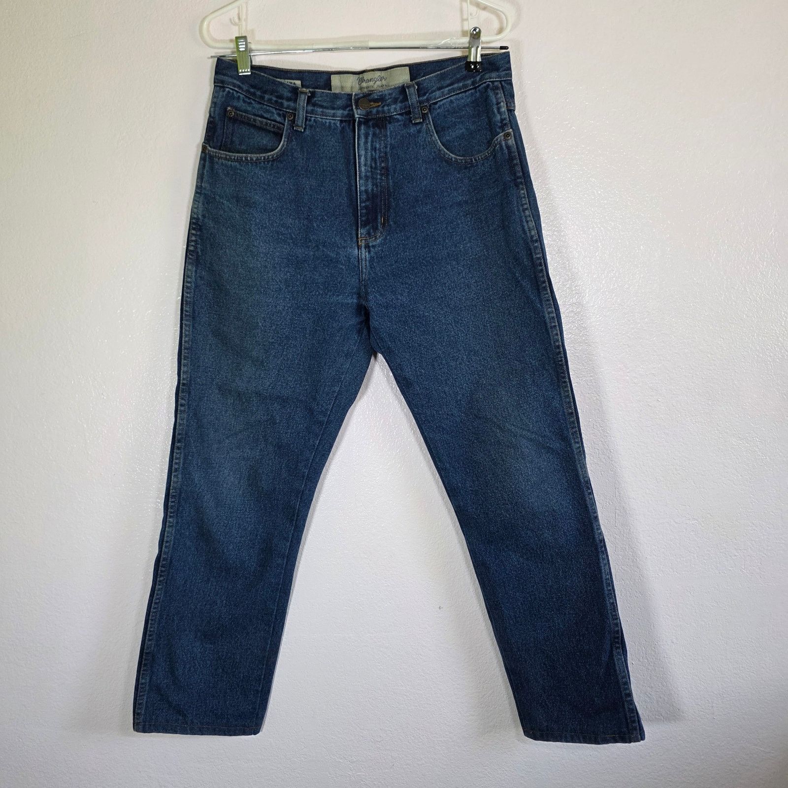 Wrangler Wrangler Women’s High Rise Straight Leg Jeans Dark Wash 32 Size 32" / US 10 / IT 46 - 1 Thumbnail