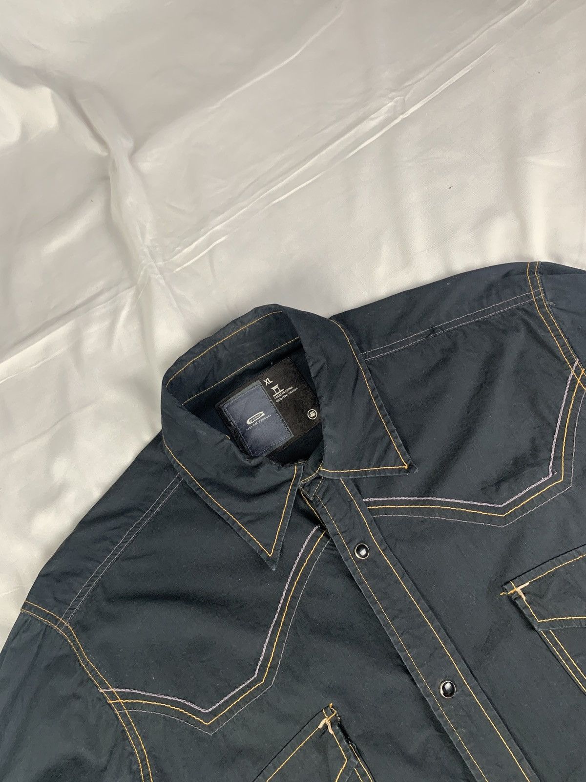 G-Star G-Star Raw Black Western Snap Button Graphic Shirt Size XL / US 12-14 / IT 48-50 - 7 Thumbnail