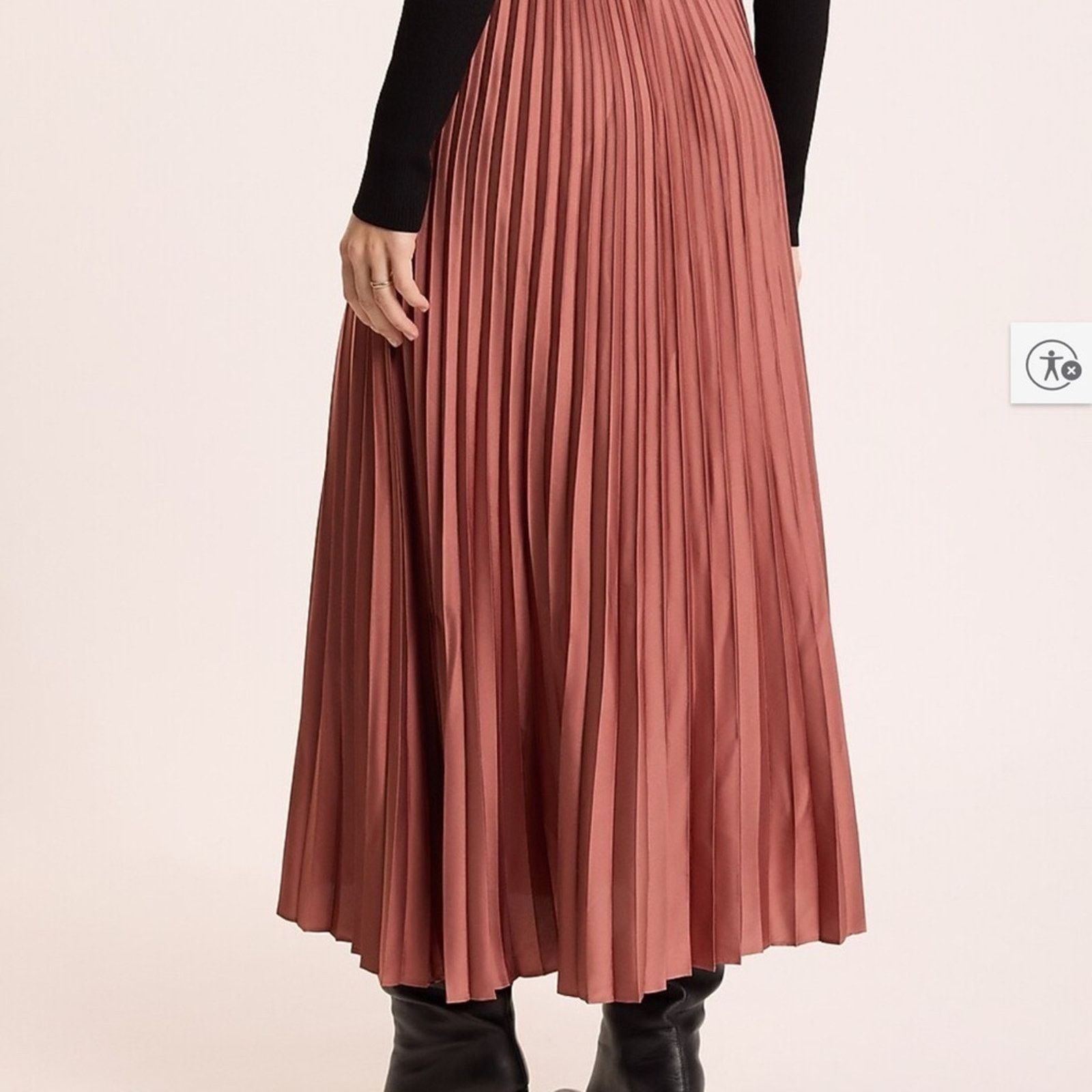 Other Elegant A-Line Brown Pleated Skirt size S Size 26" / US 2 / IT 38 - 2 Thumbnail