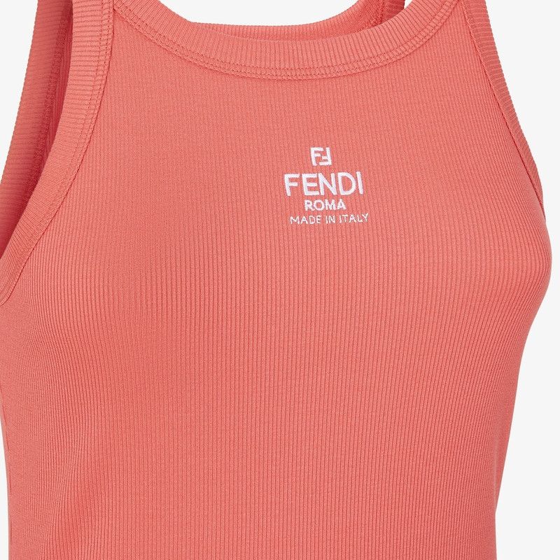 Fendi o1loc1c1225 FS7966 Knitted Tank Top in Salmon Size XS / US 0-2 / IT 36-38 - 3 Thumbnail