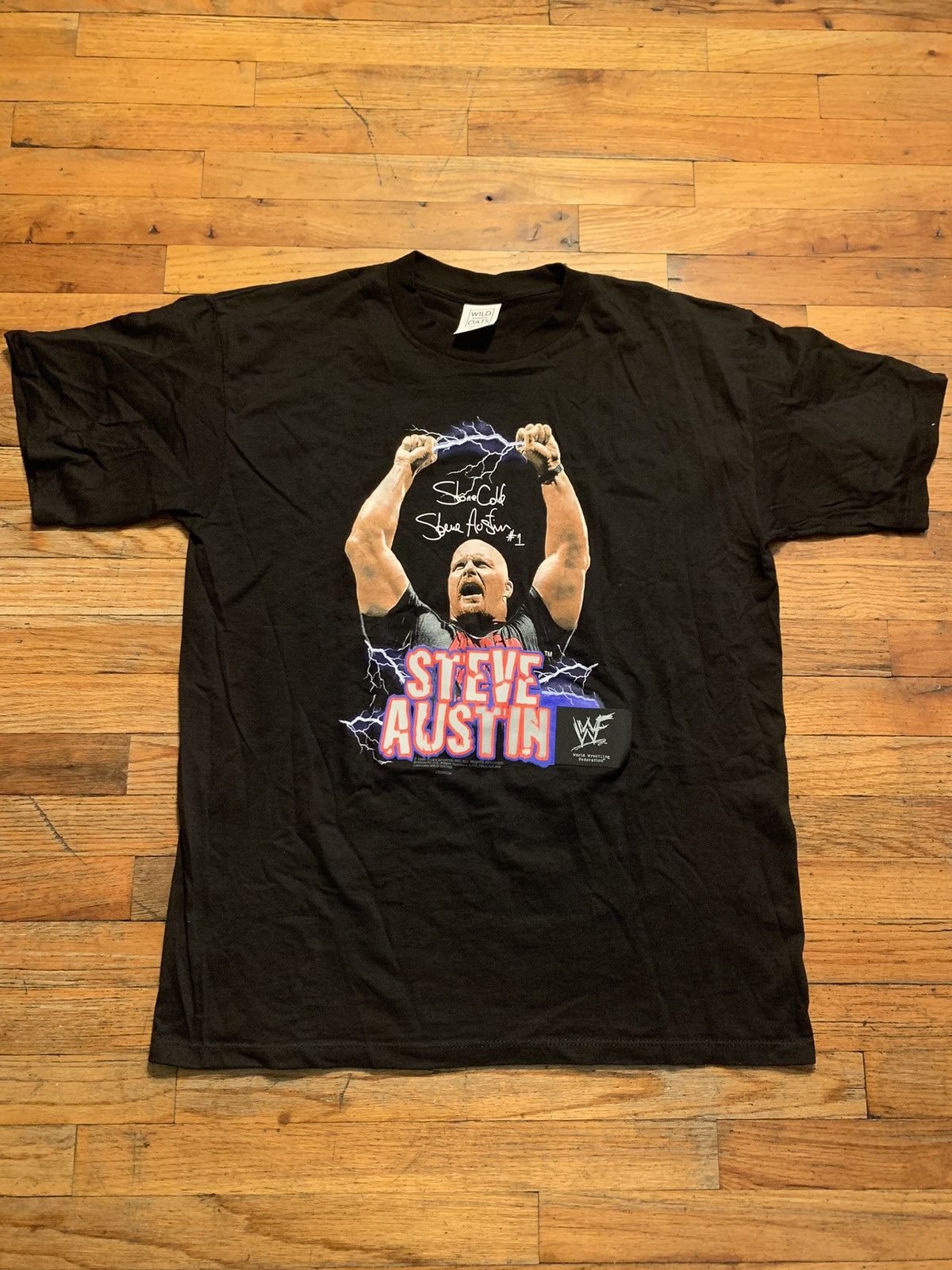 Image of Vintage Stone Cold Wwf Shirt in Black, Men's (Size XL)