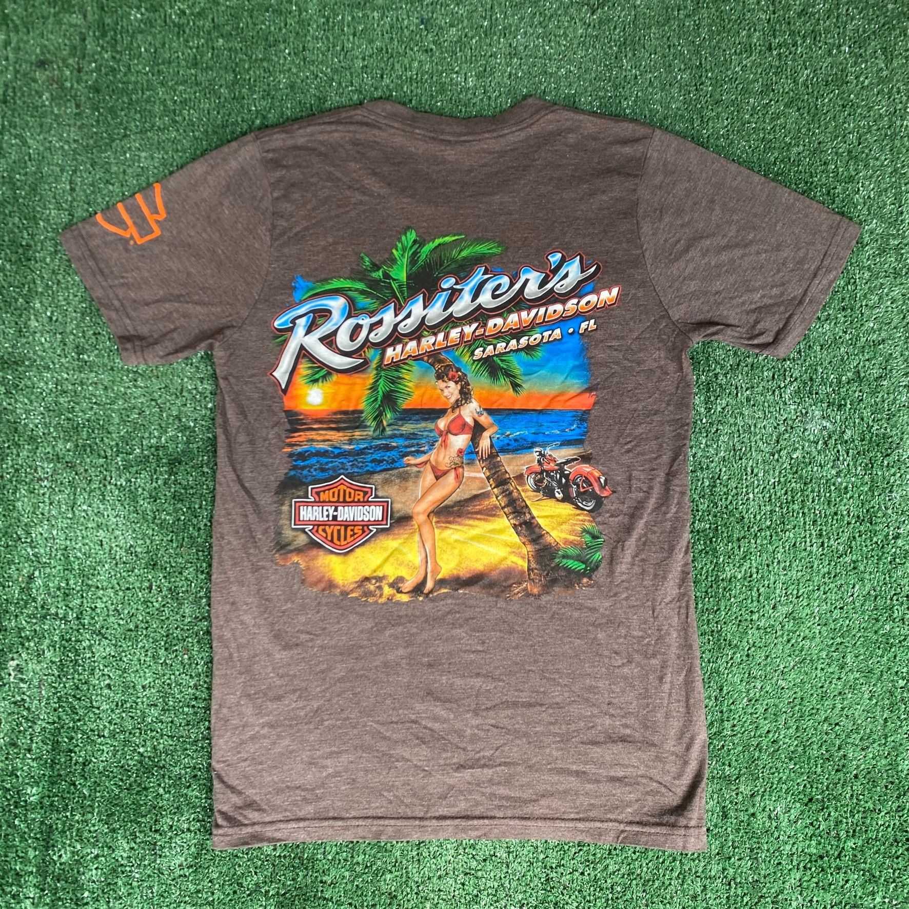 Harley Davidson Vintage Y2K Harley Davidson Shirt Beach Pin Up Girl Biker Te Size US S / EU 44-46 / 1 - 1 Thumbnail