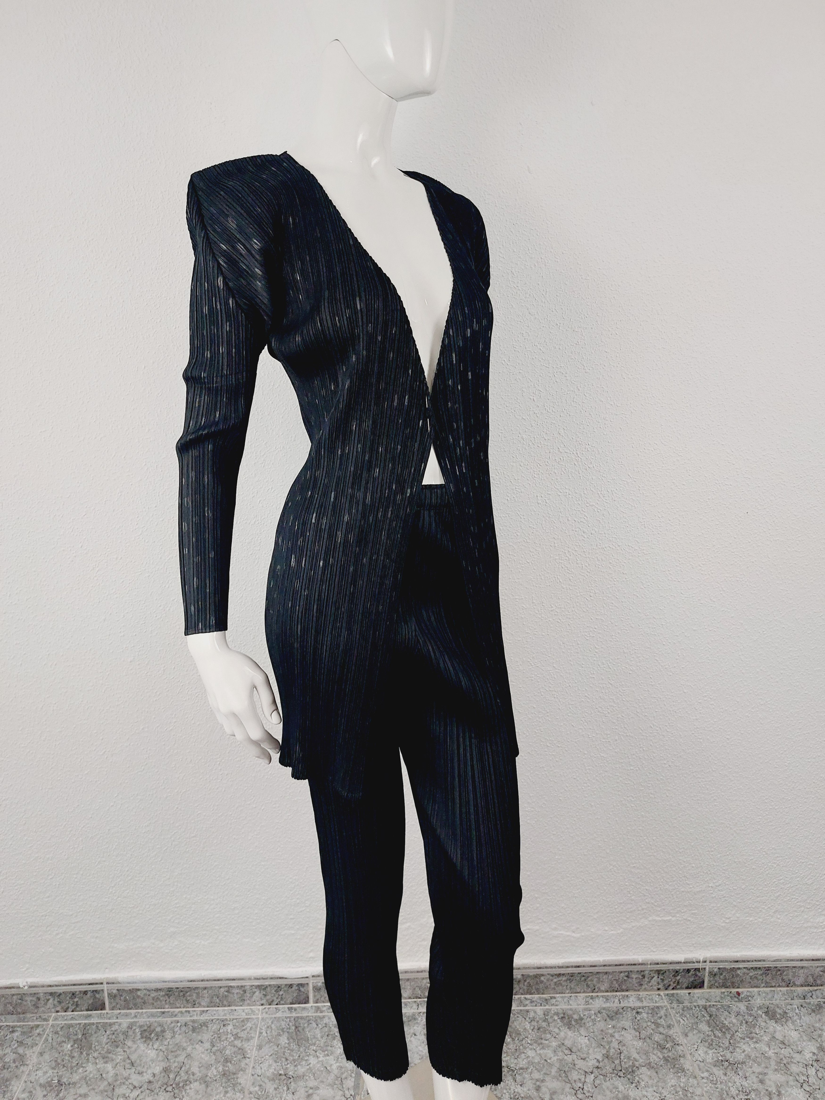 Issey Miyake Issey Miyake Pleats Please Dot Dotted Black Blazer Jacket Size ONE SIZE - 8 Thumbnail
