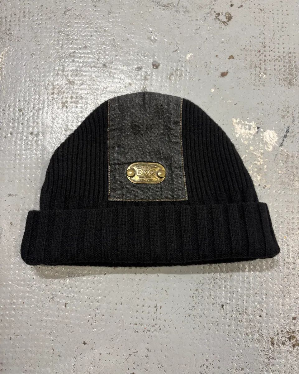 Dolce & Gabbana AW2006 Dolce & Gabbana Black Wool Ribbed Beanie Size ONE SIZE - 1 Thumbnail