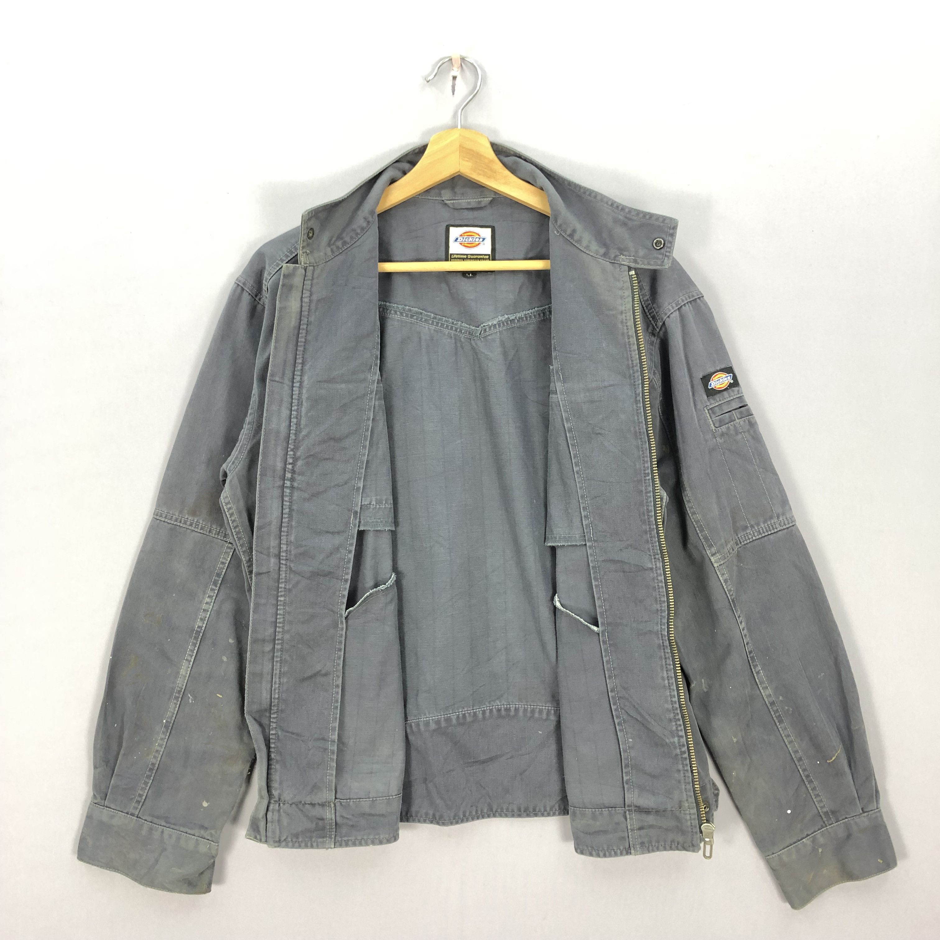 Dickies × Vintage Vintage 90s Dirty Dickies Zipper Workers Jacket Size US L / EU 52-54 / 3 - 6 Thumbnail