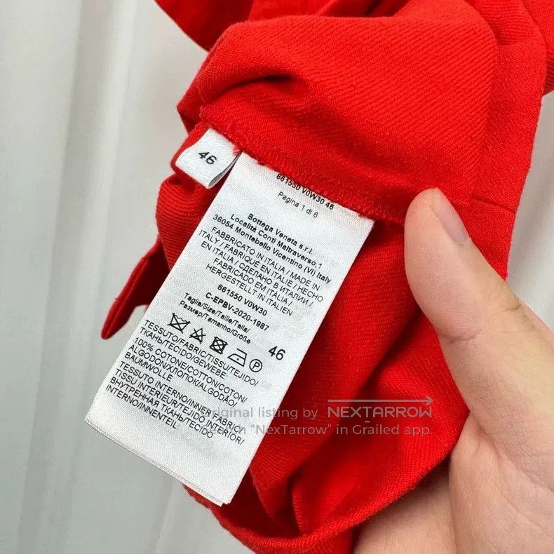 Bottega Veneta Bottega Veneta Red Short Sleeve Shirt. Size US L / EU 52-54 / 3 - 7 Thumbnail